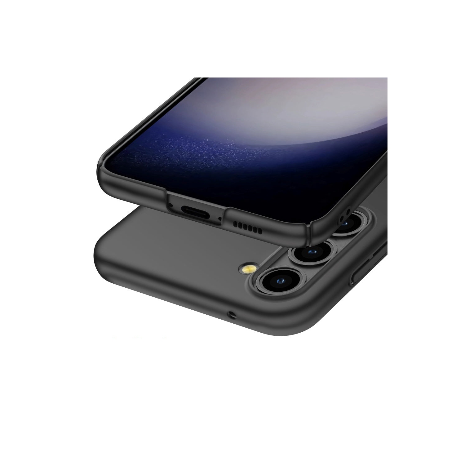 Étui rigide vert forêt métallique de PANDACO pour Galaxy S23+ de Samsung