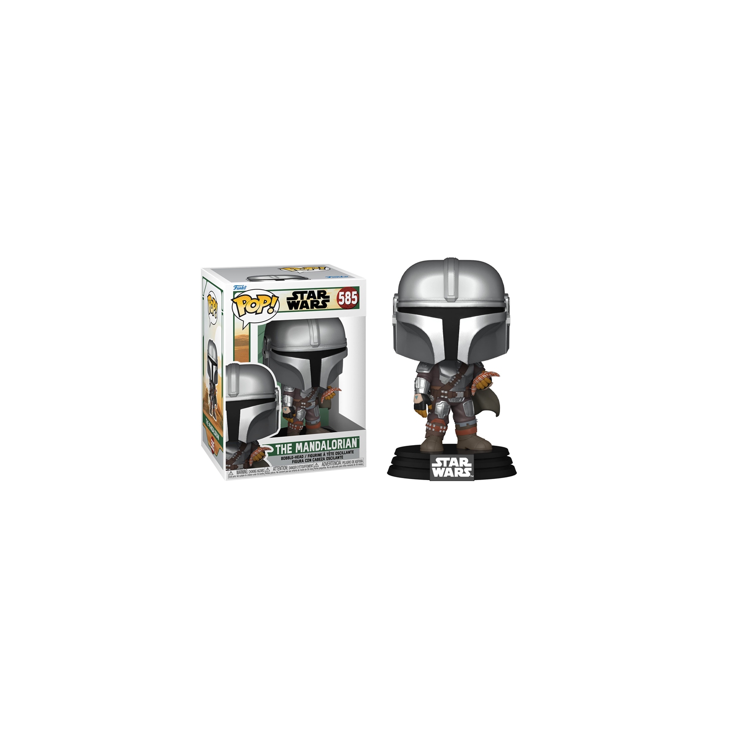 Figurine Pop! De Funko Star Wars : Le livre de Boba Fett en vinyle à tête branlante le Mandalorien no 585