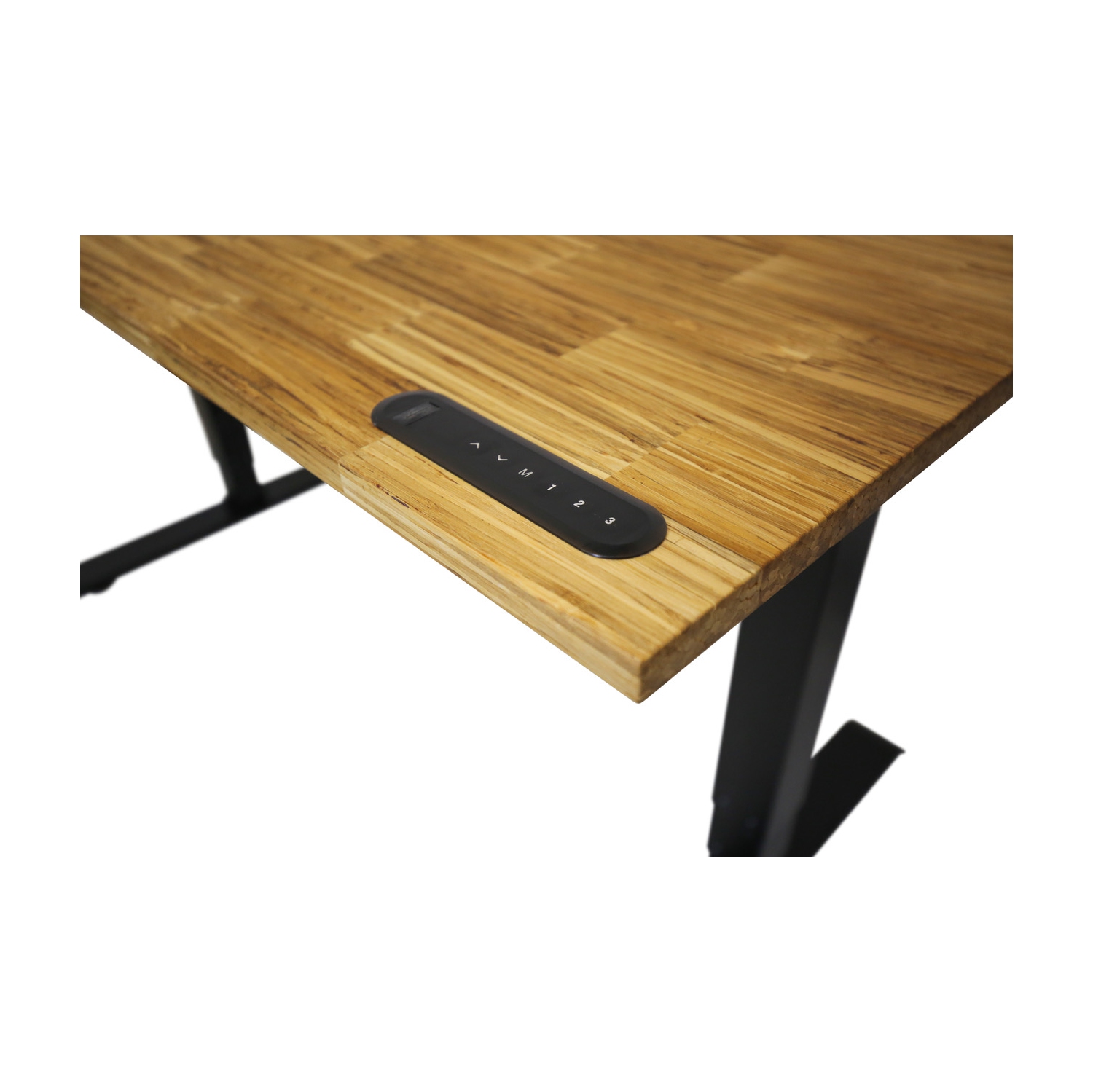 EFFYDESK TerraDesk Eco-Friendly Height-Adjustable Electric Standing Desk - Made from Recycled Chopsticks with Cable Management Tray and 10-Year