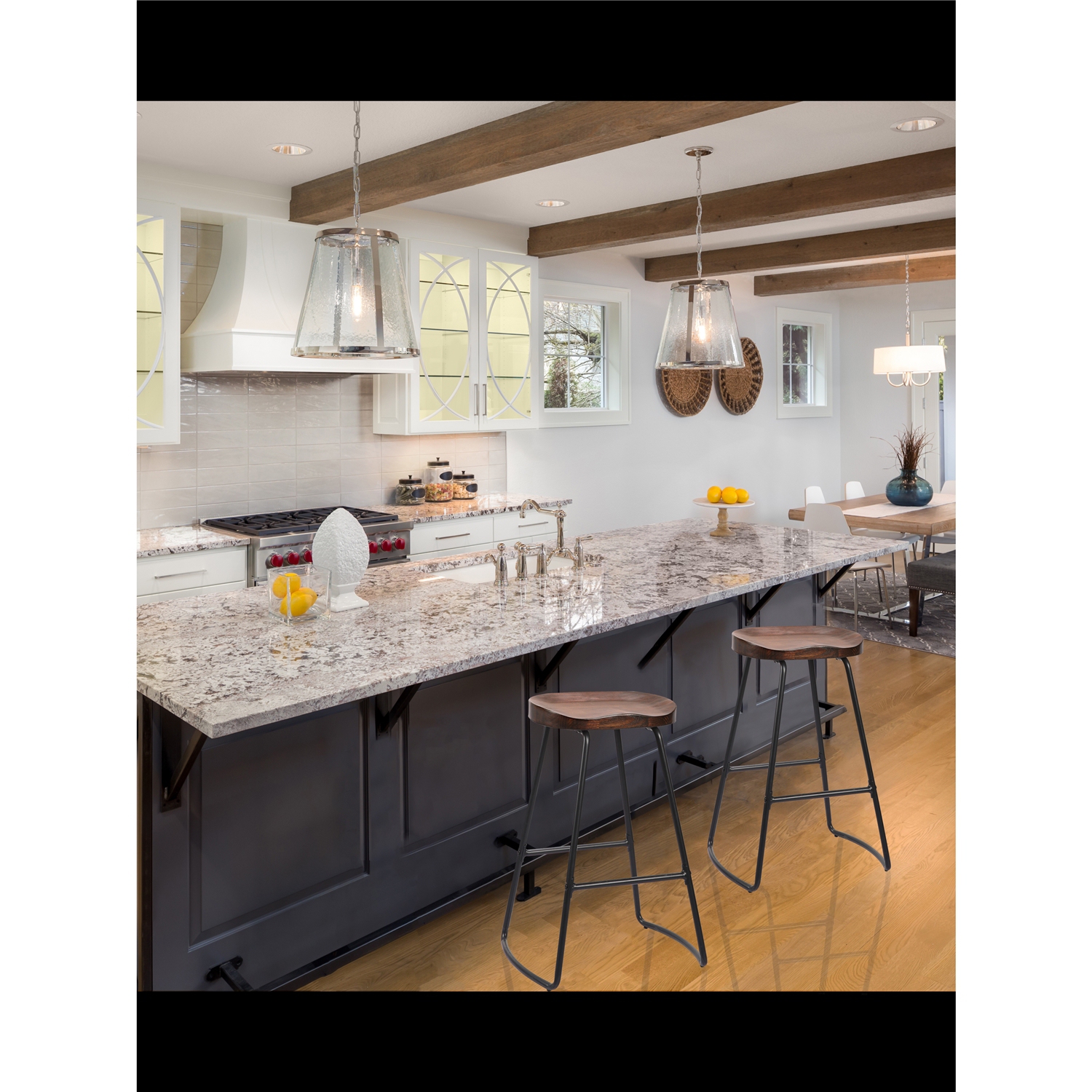 Jessar - Tabourets pour Comptoire de la Collection Graham, Ensemble de 4, Brun