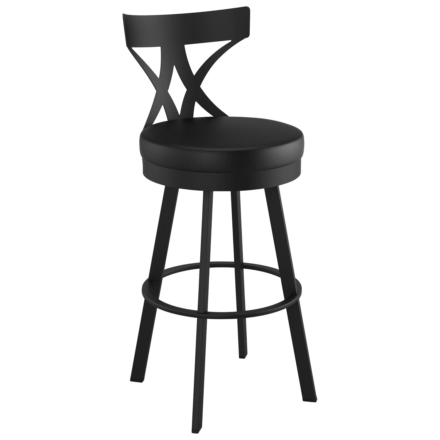 Washington Modern Bar Height Barstool - Black