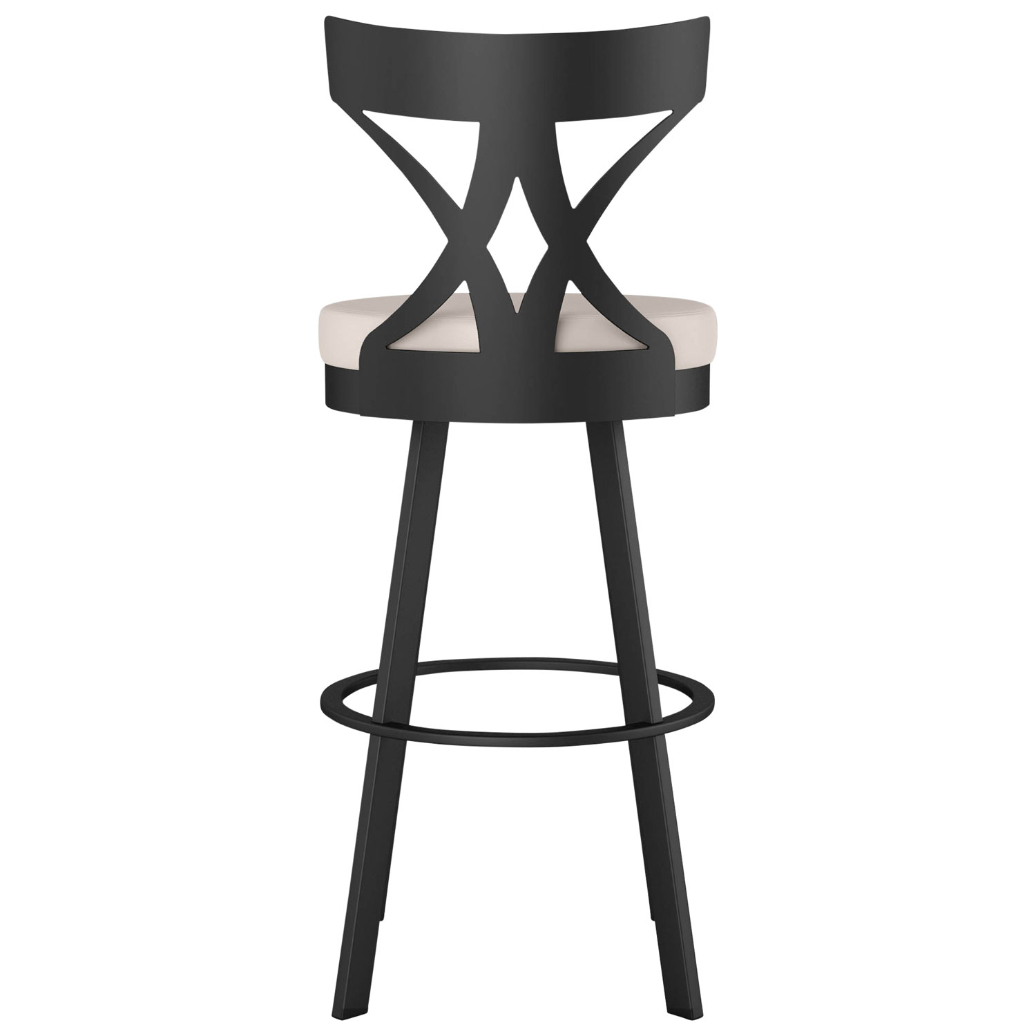 Washington Modern Bar Height Barstool - Cream/Black