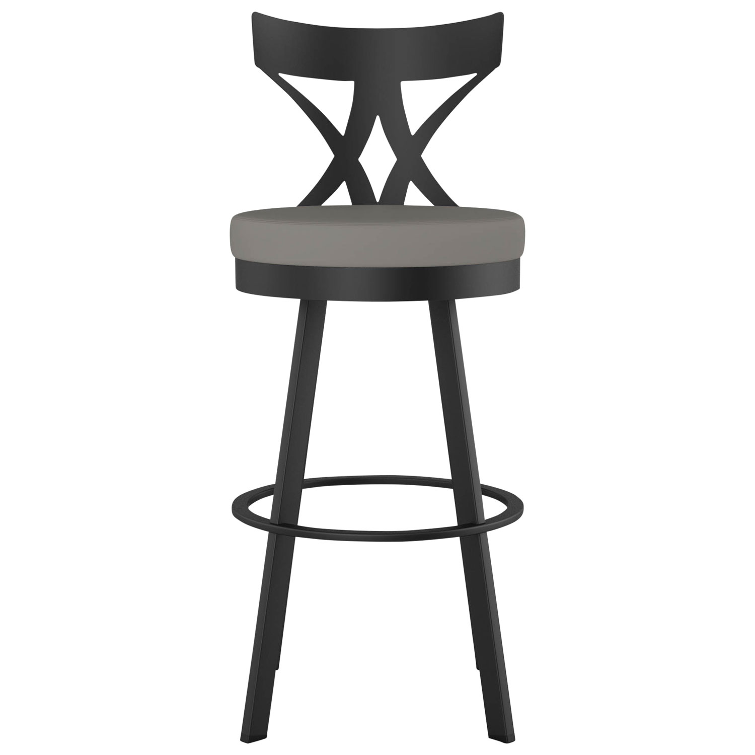 Washington Modern Bar Height Barstool - Taupe Grey/Black