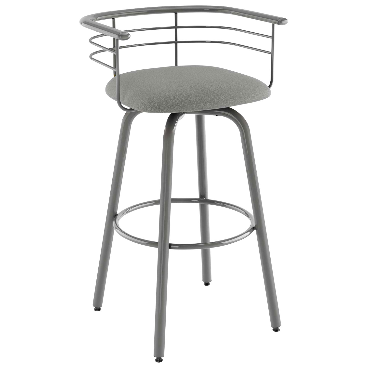 Turbo Contemporary Counter Height Barstool - Grey/Silver