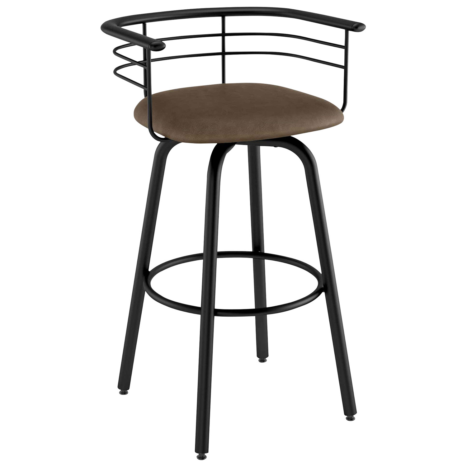 Turbo Contemporary Counter Height Barstool - Brown/Black