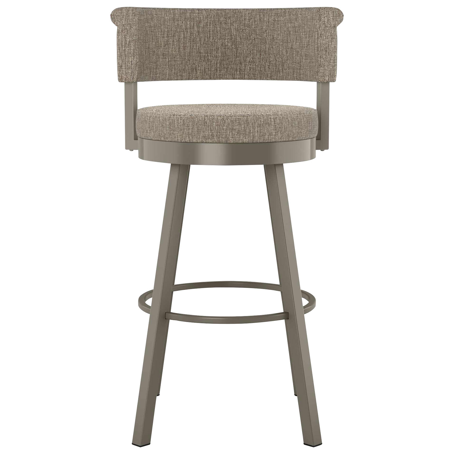 Rosco Contemporary Counter Height Barstool - Beige Brown Woven/Grey