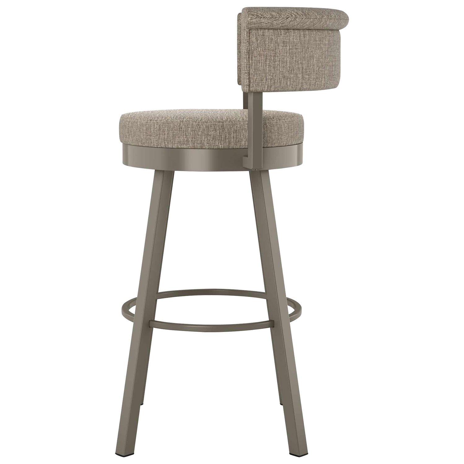 Rosco Contemporary Counter Height Barstool - Beige Brown Woven/Grey
