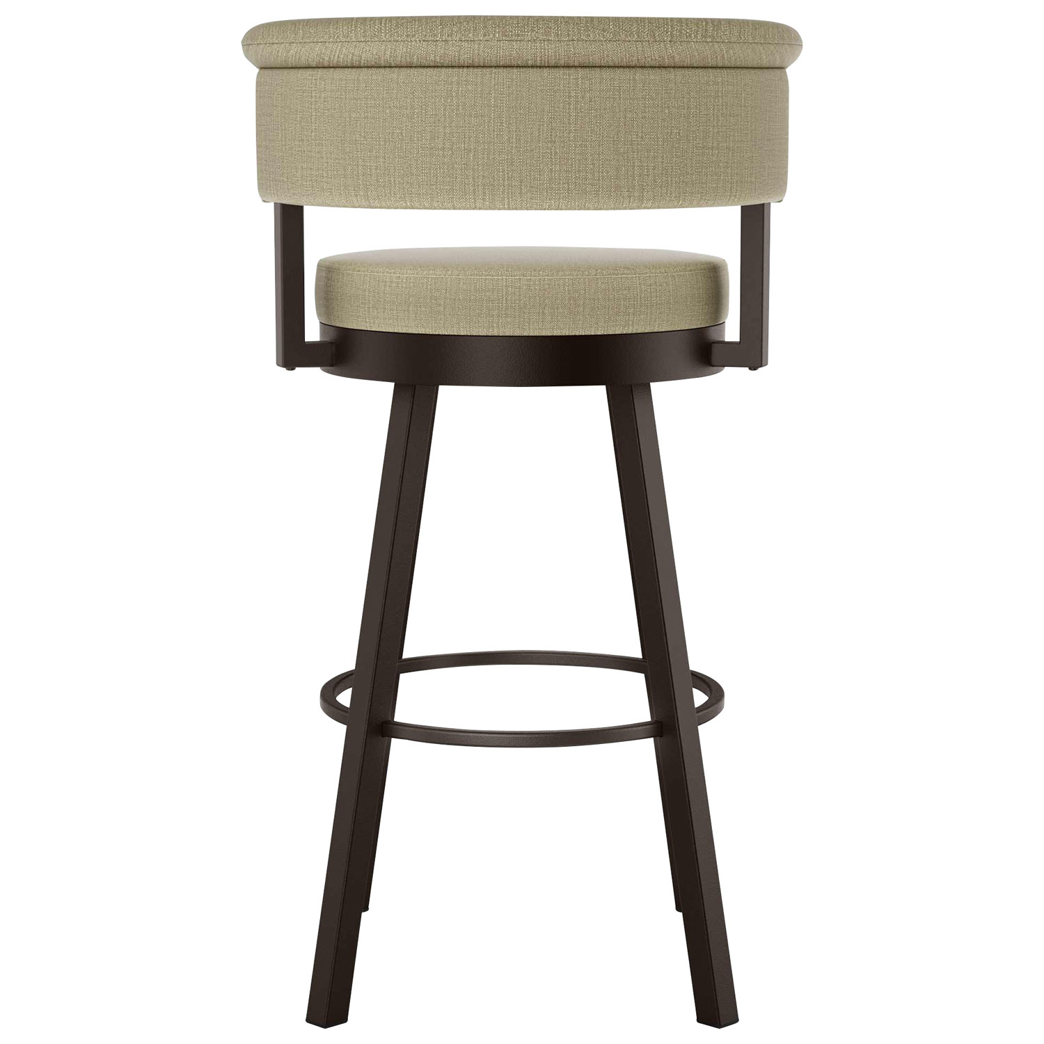Rosco Contemporary Counter Height Barstool - Beige/Dark Brown