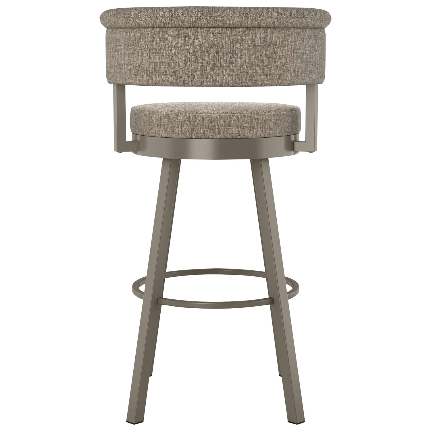 Rosco Contemporary Bar Height Barstool - Beige Brown Woven/Grey