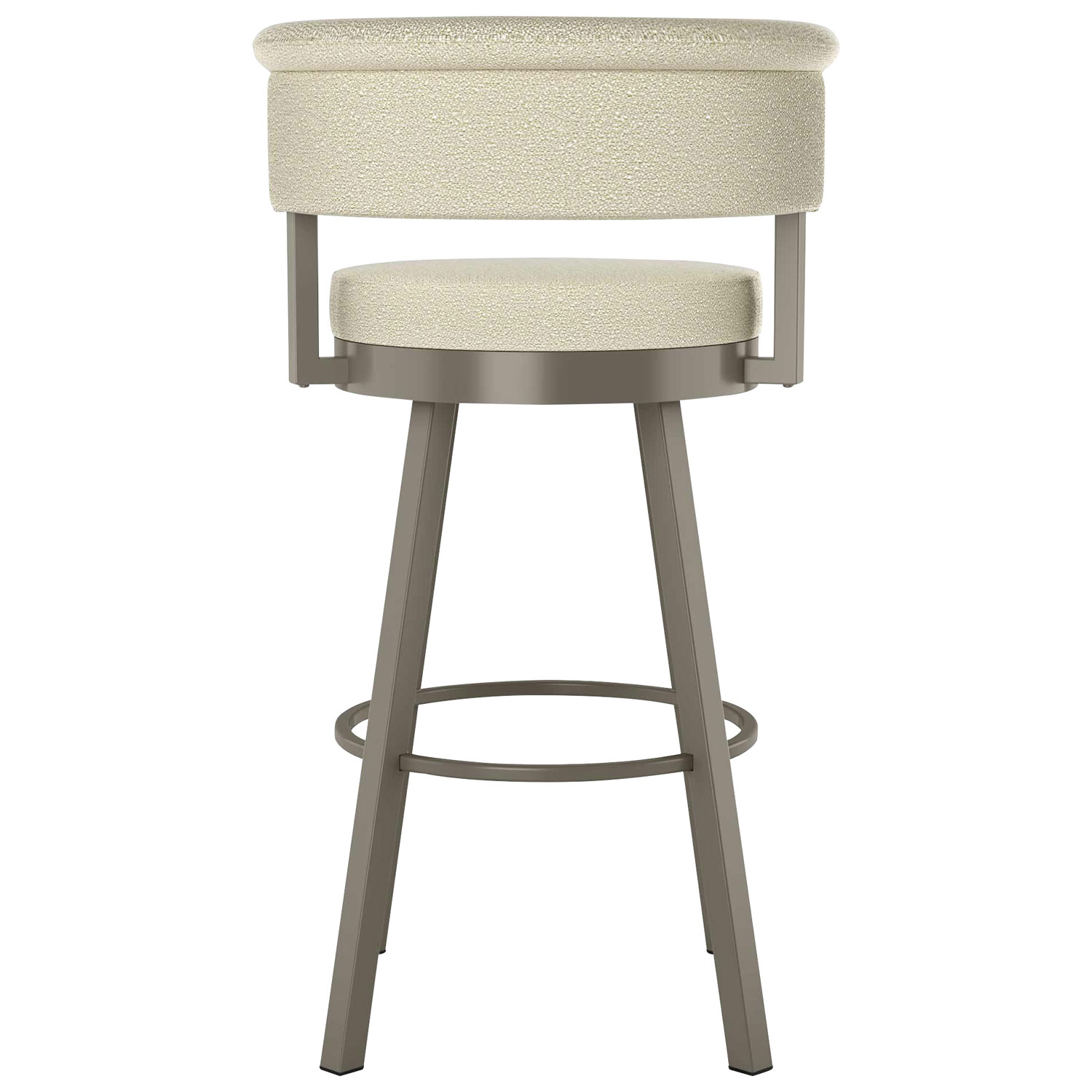 Rosco Contemporary Bar Height Barstool - Cream Boucle/Grey