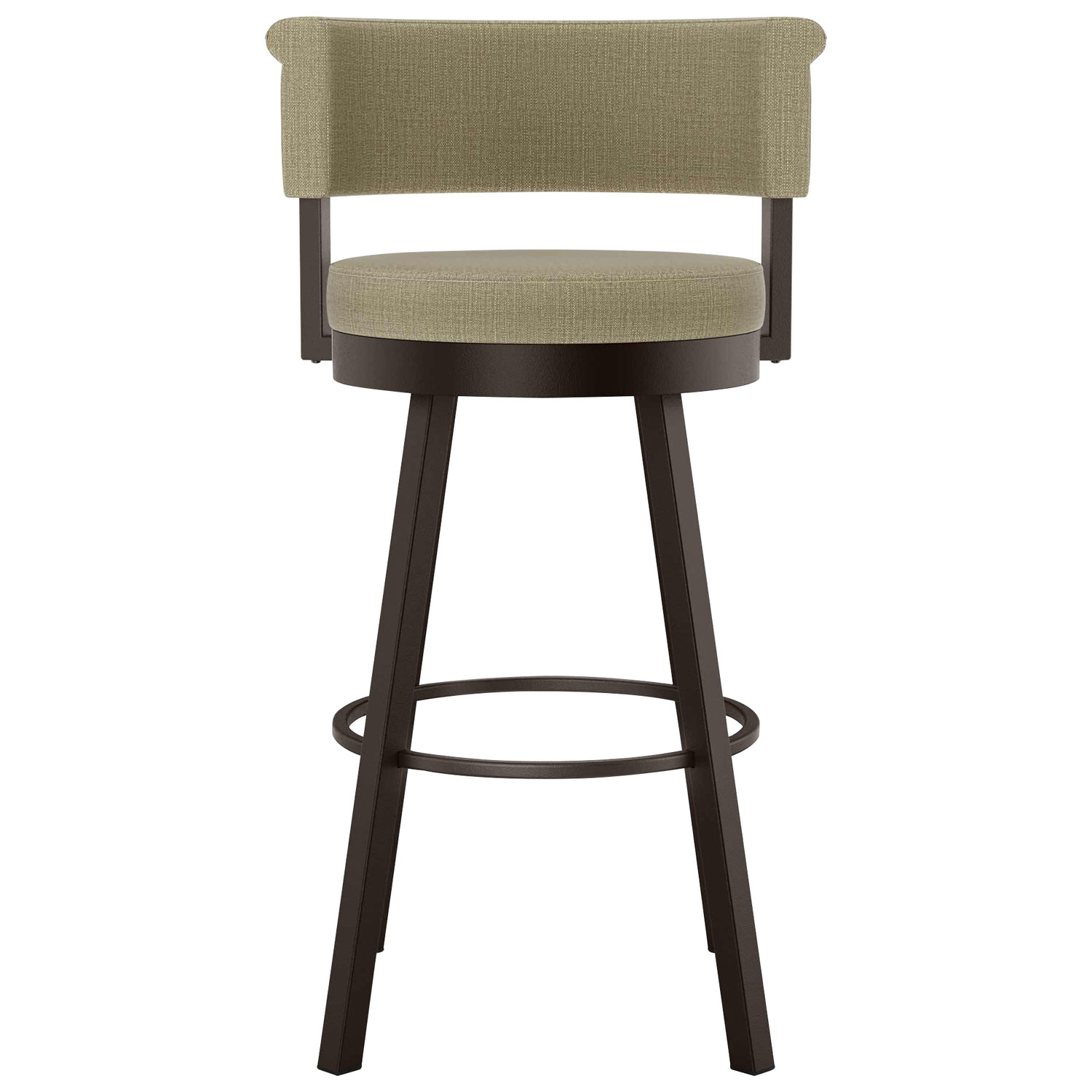 Rosco Contemporary Bar Height Barstool - Beige/Dark Brown