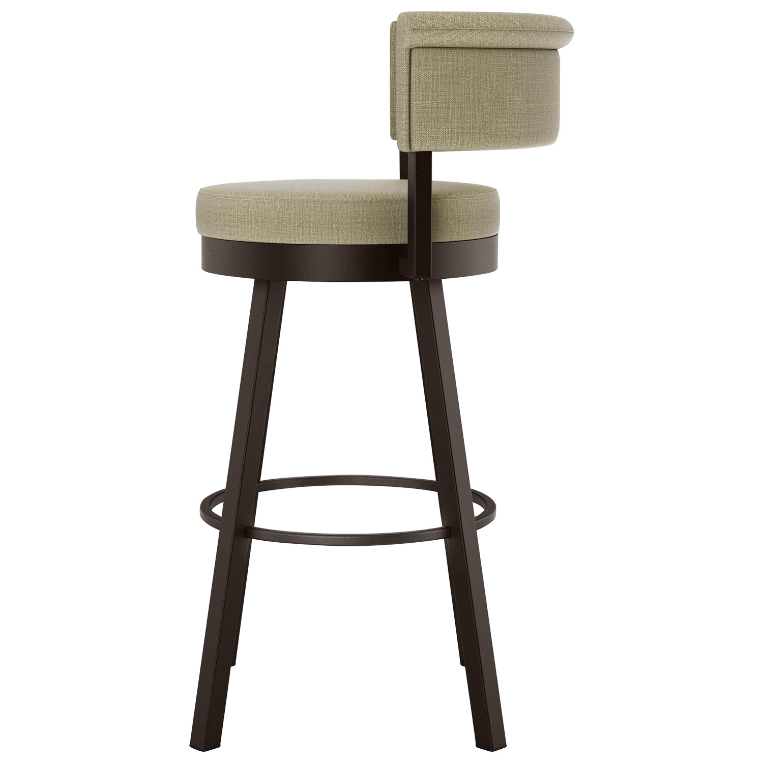 Rosco Contemporary Bar Height Barstool - Beige/Dark Brown