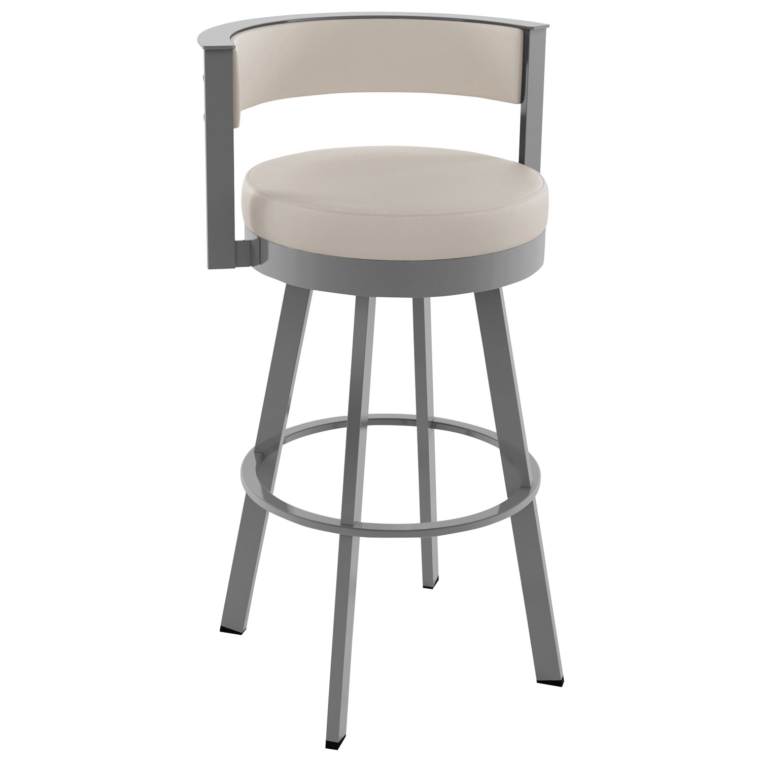 Tabouret de bar contemporain à hauteur de comptoir Browser - Crème/Gris