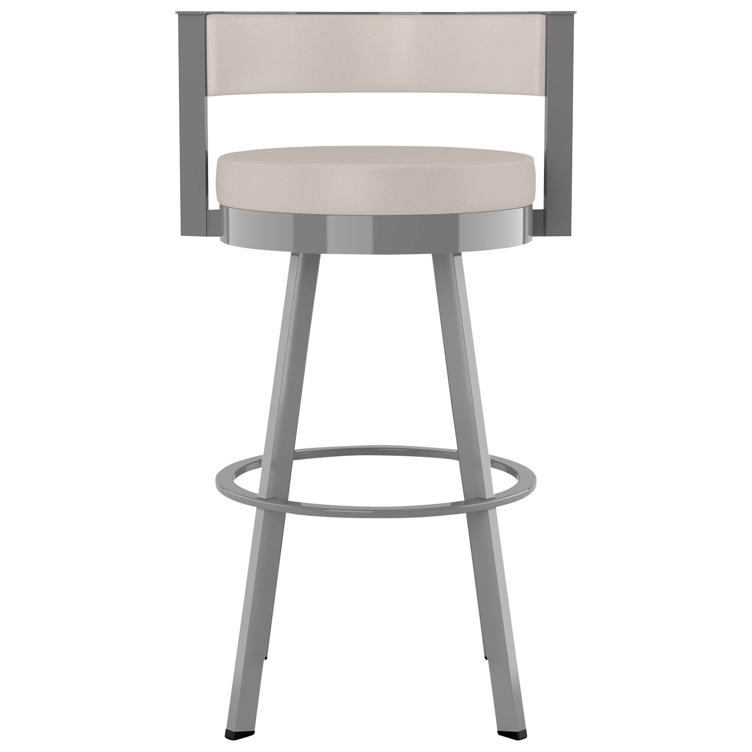 Tabouret de bar contemporain à hauteur de comptoir Browser - Crème/Gris