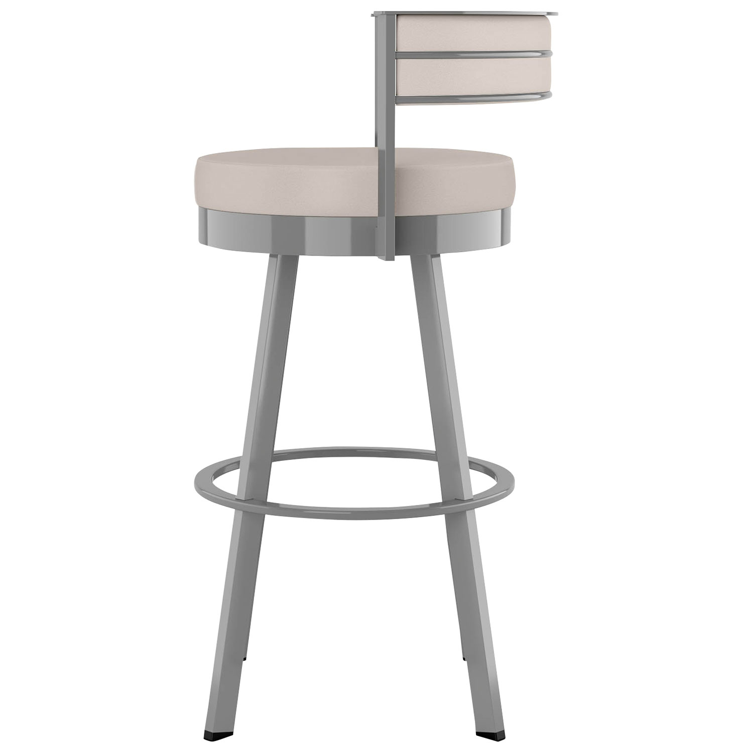 Tabouret de bar contemporain à hauteur de comptoir Browser - Crème/Gris