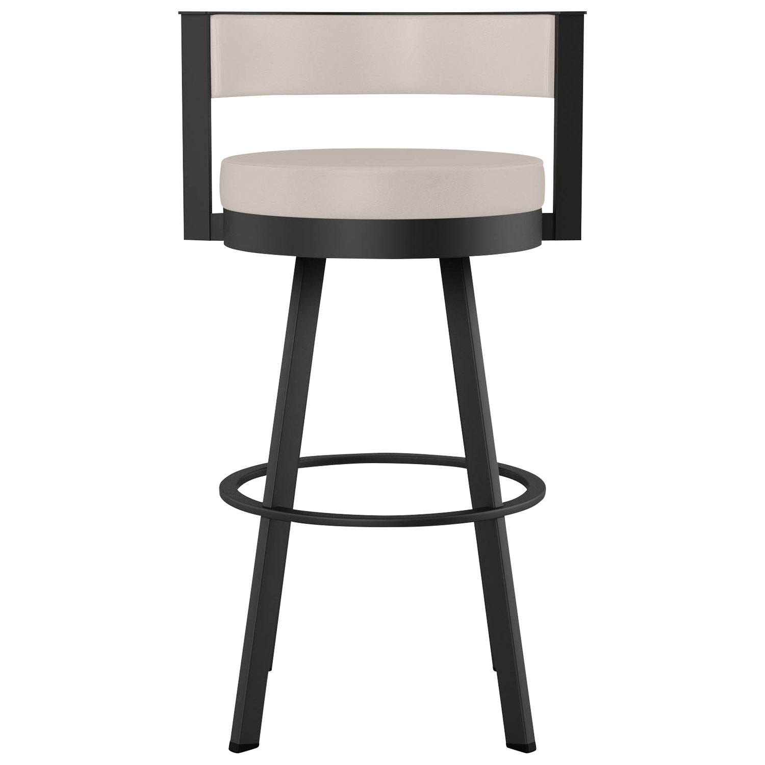 Tabouret de bar contemporain à hauteur de comptoir Browser - Crème/Noir