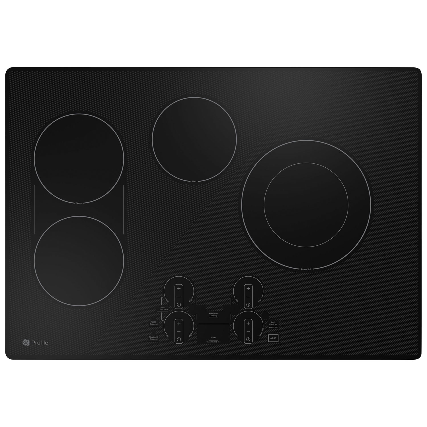 GE Profile 30" 4-Element Electric Cooktop (PEP7030DTBB) - Black