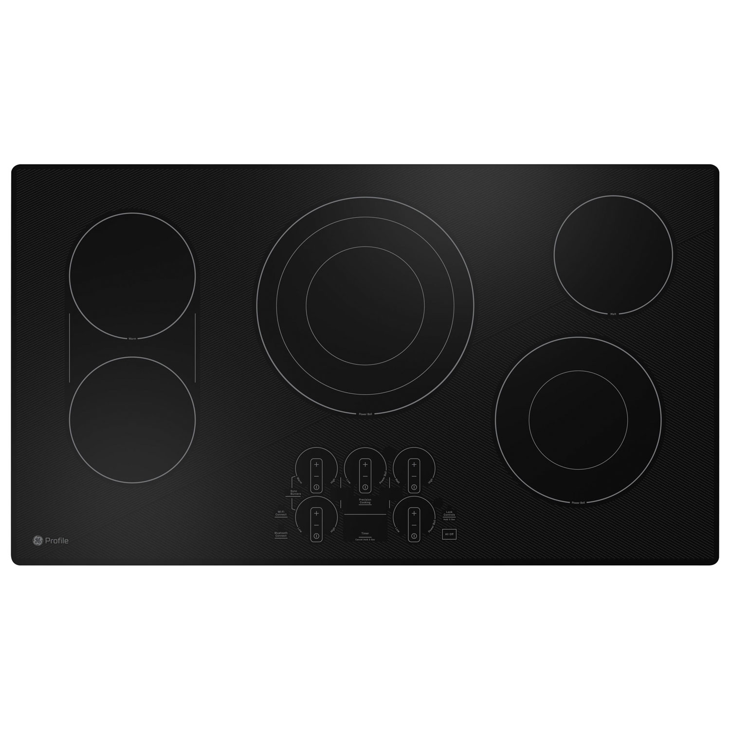 GE Profile 36" 5-Element Electric Cooktop (PEP7036DTBB) - Black