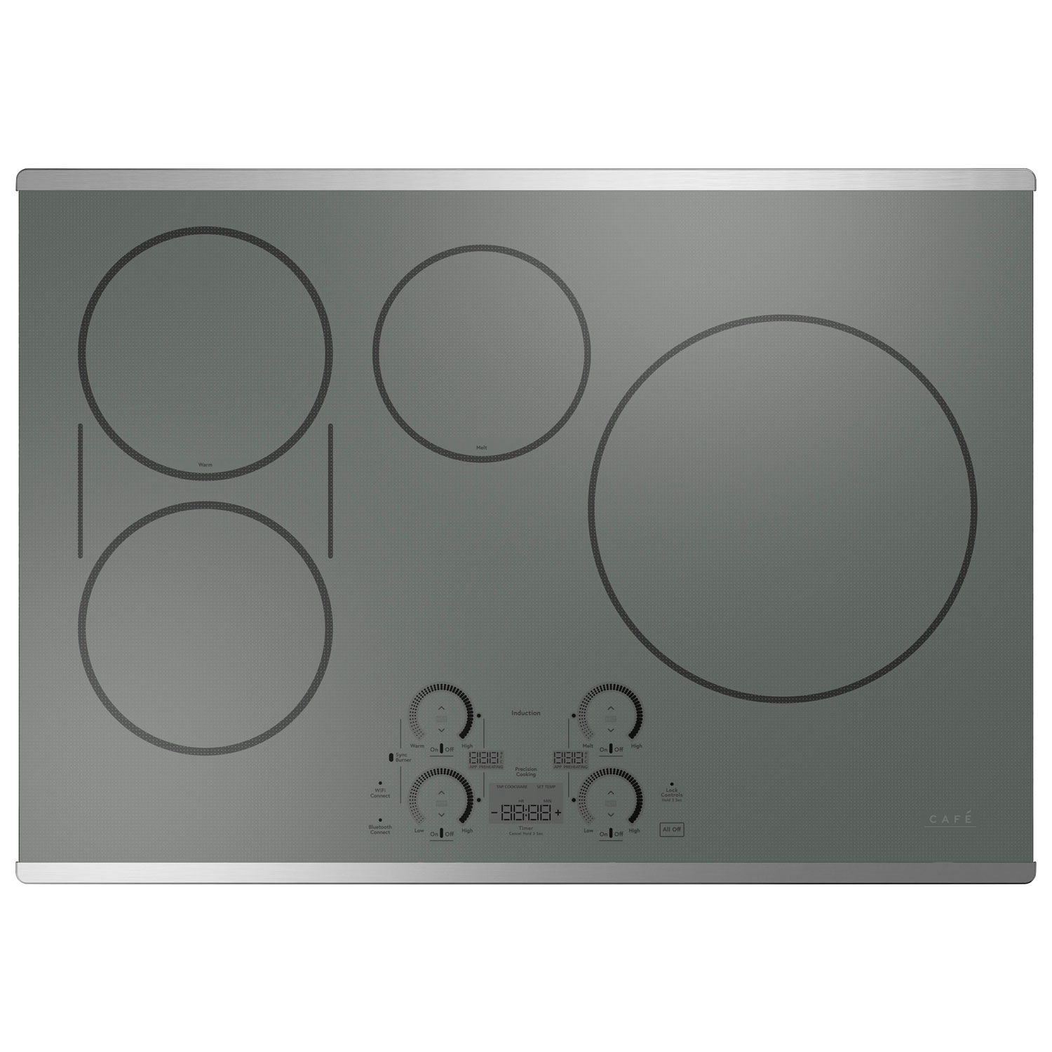 Cafe 30" 4-Element Induction Cooktop - Stainless Steel