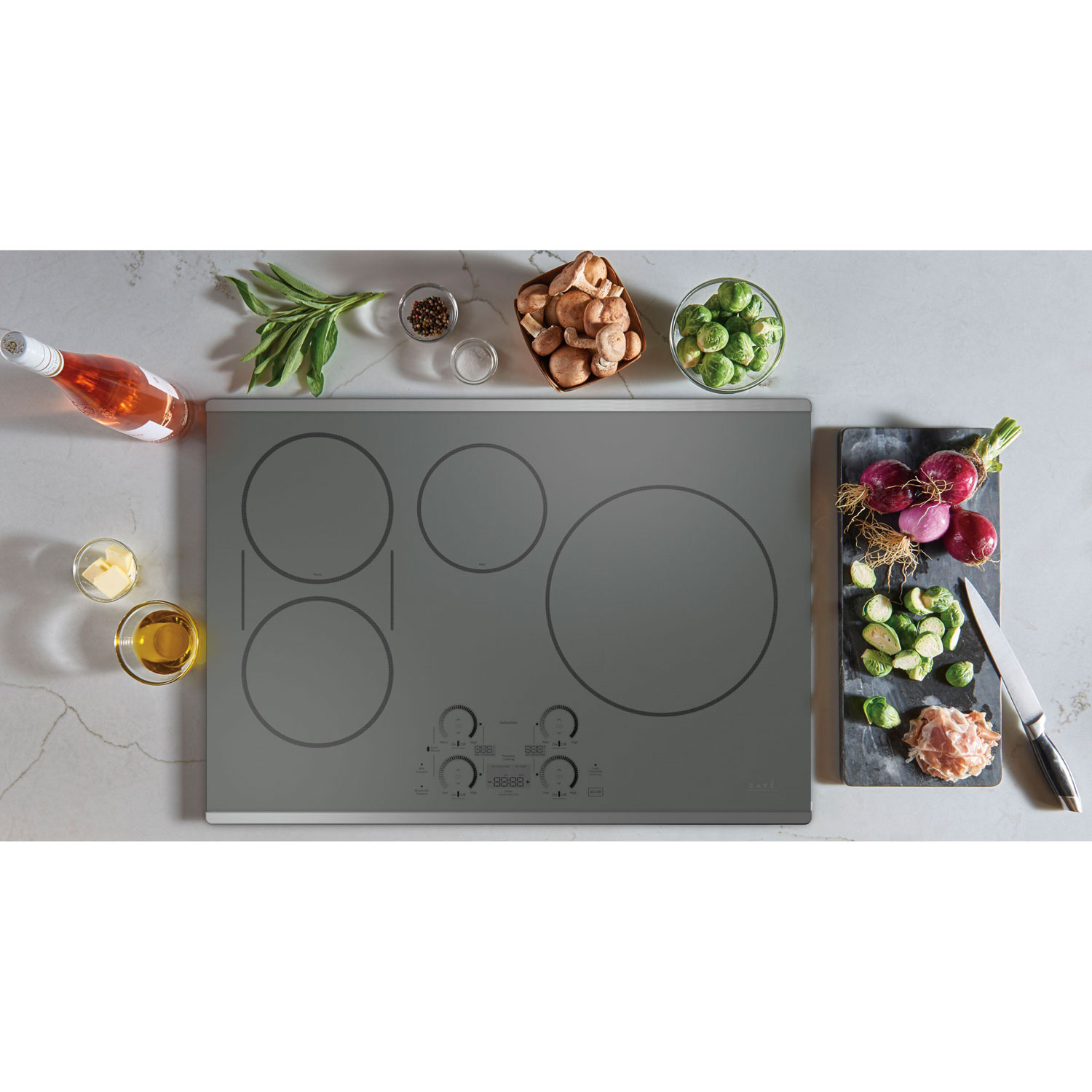 Cafe 30" 4-Element Induction Cooktop - Stainless Steel