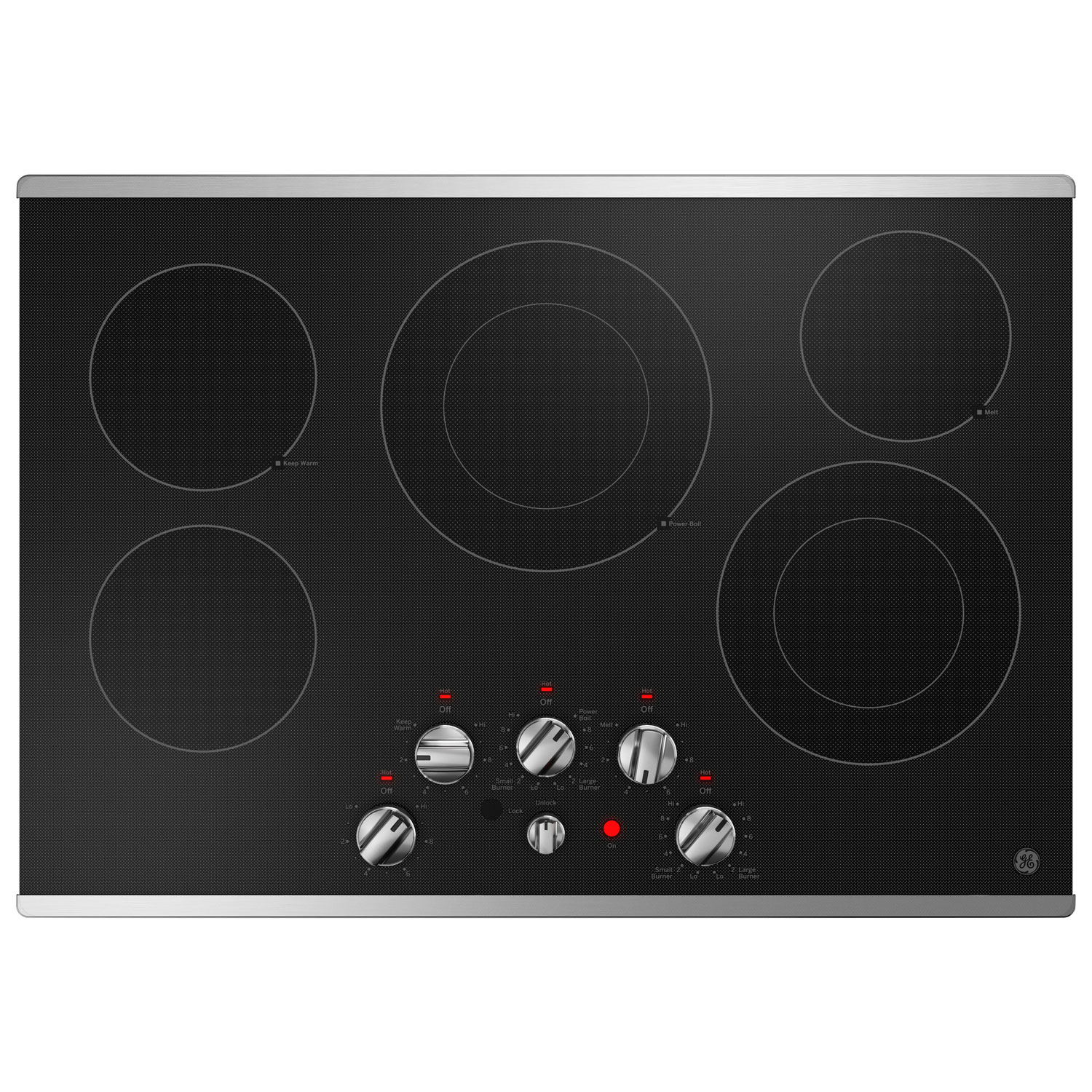 GE 30" 5-Element Electric Cooktop - Stainless Steel