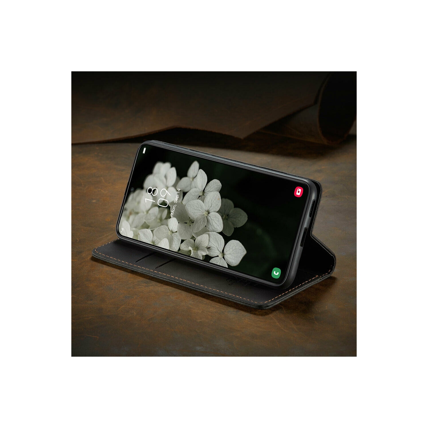 CaseMe Wallet Case Anti-Fall Retro Handmade Leather Magnetic Case Card Slot for Samsung Galaxy S23 - Free Shipping