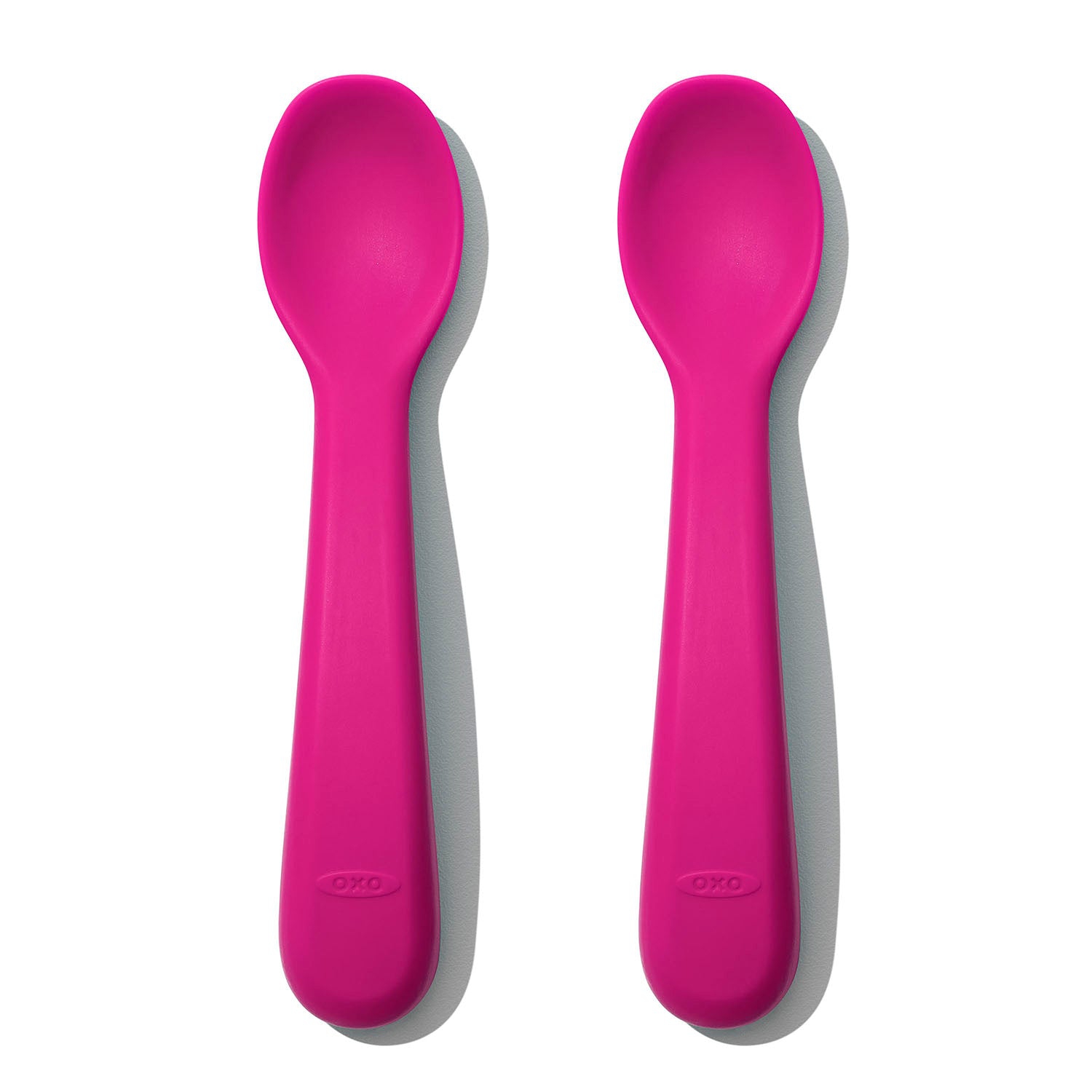 OXO TOT - SILICONE SPOON SET - PINK - 2 PACK