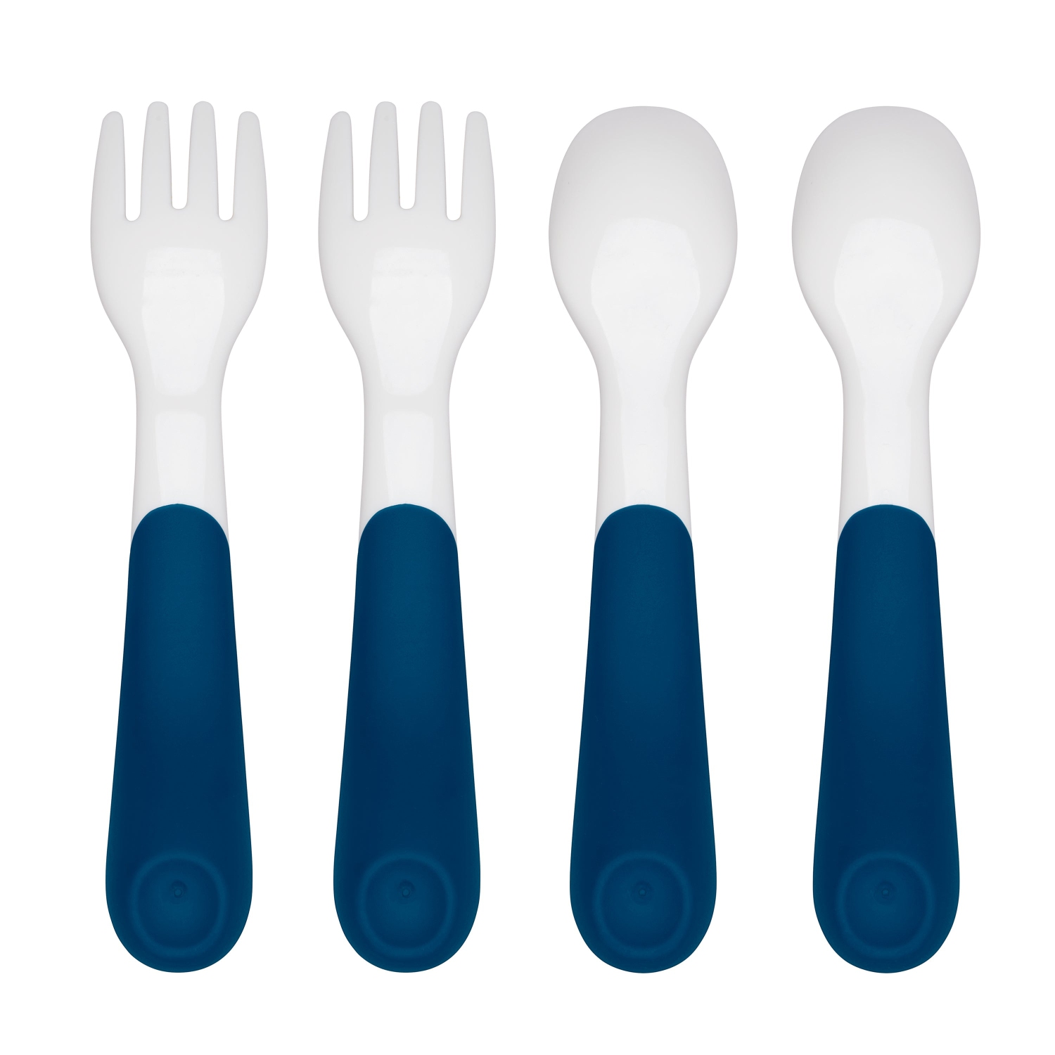OXO TOT - PLASTIC FORKS & SPOONS - NAVY - 2 PACK