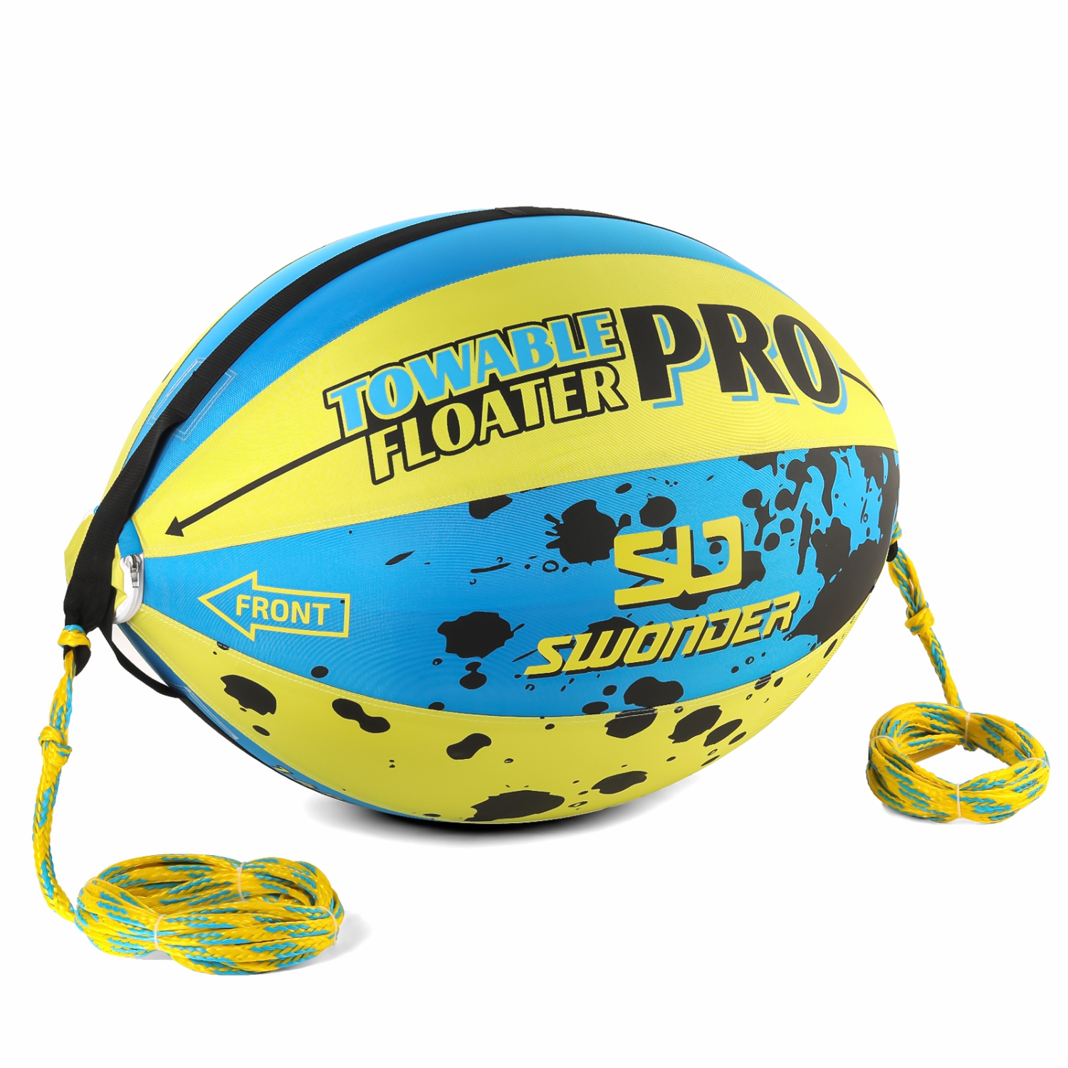 SWONDER Towable Floater PRO, Ballon remorquable pour sports nautiques avec housse en nylon robuste, Corde de remorquage de 60 pieds pour 1 à 4 tubes