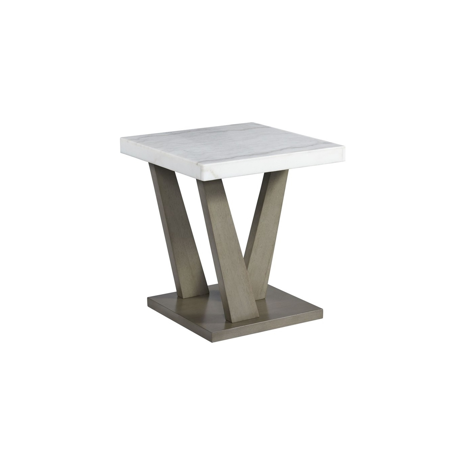 Picket House Furnishings – Table d’extrémité carrée Graham, gris