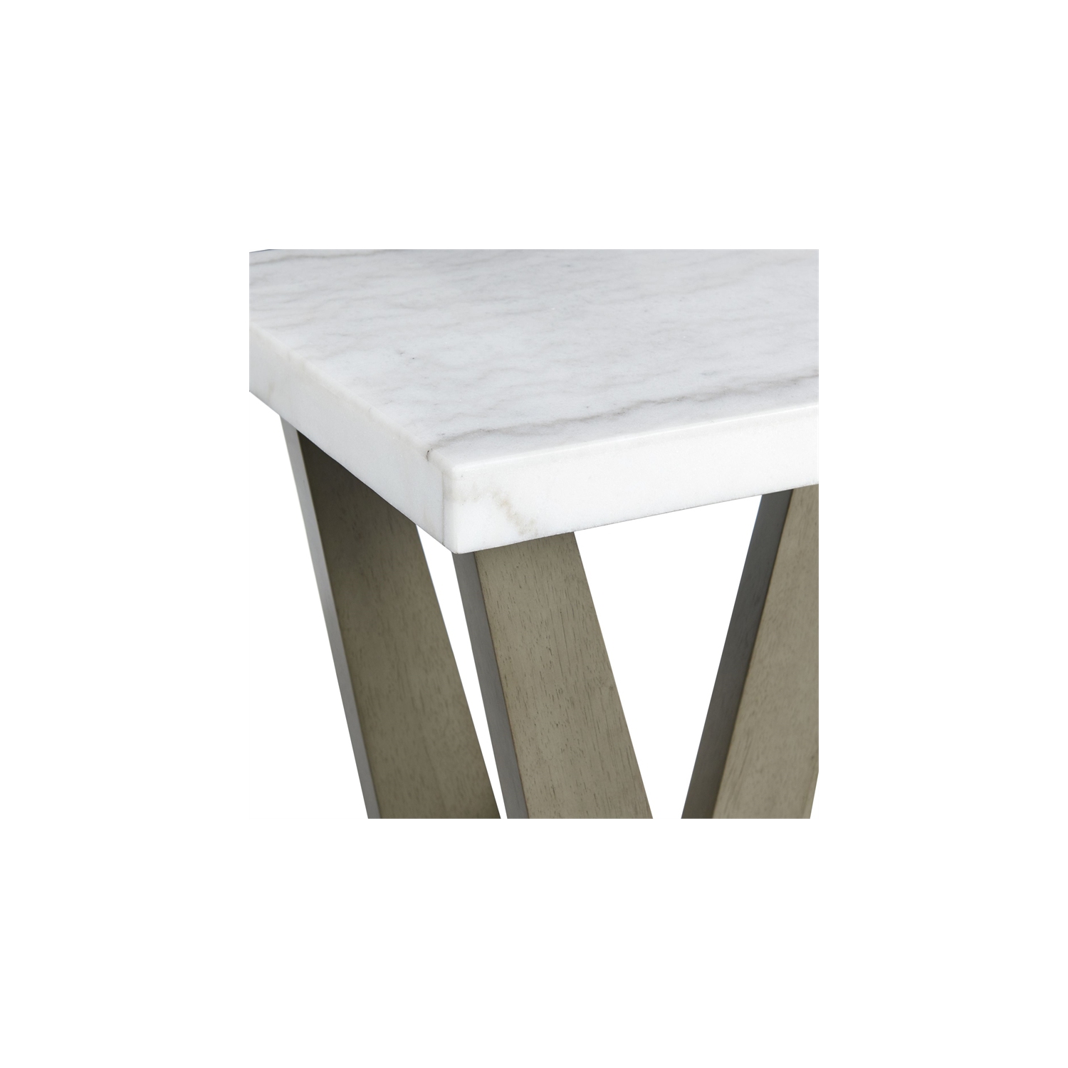 Picket House Furnishings – Table d’extrémité carrée Graham, gris