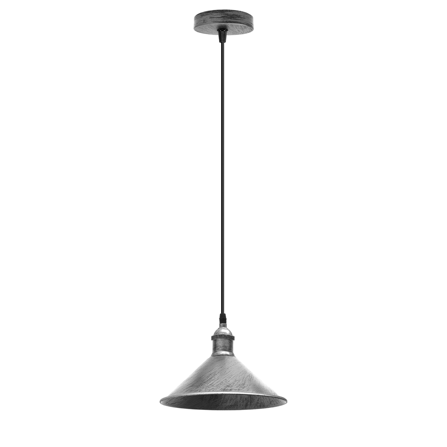 Relicelectrical Vintage Brushed silver Ceiling pendant Hanging Light