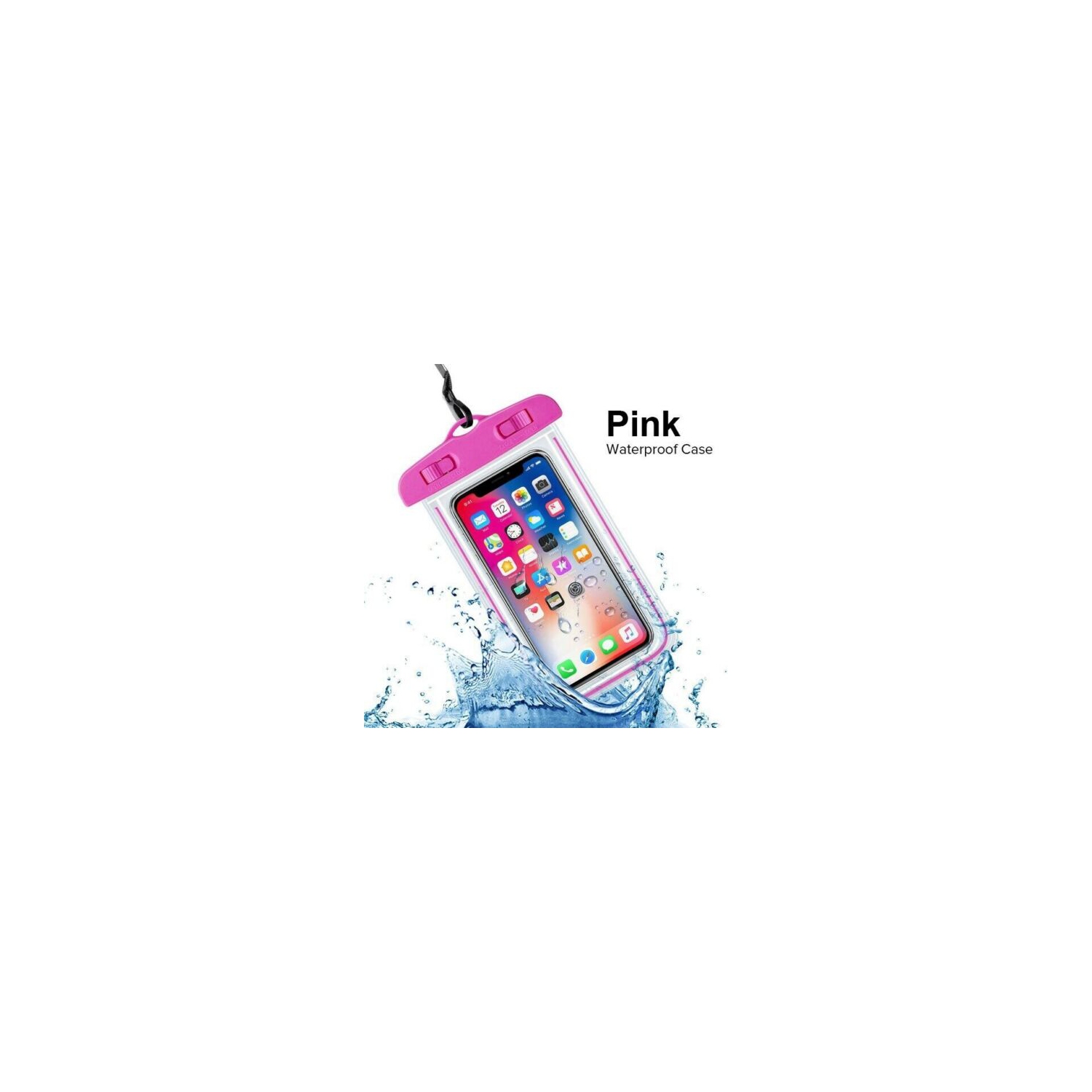 Waterproof Phone Pouch Universal Waterproof Case Dry Bag for iPhone Samsung Google Underwater Phone Protector - Pink