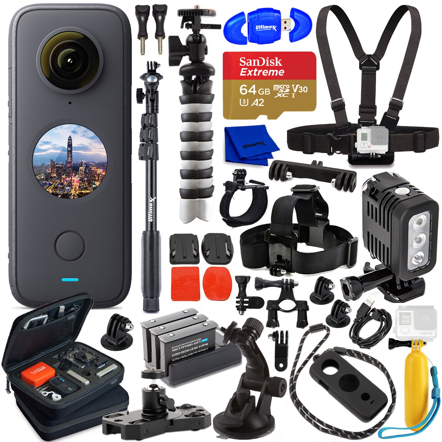 Insta360 ONE X2 Pocket Camera CINOSXX/A - 22PC Essential Accessory Bundle
