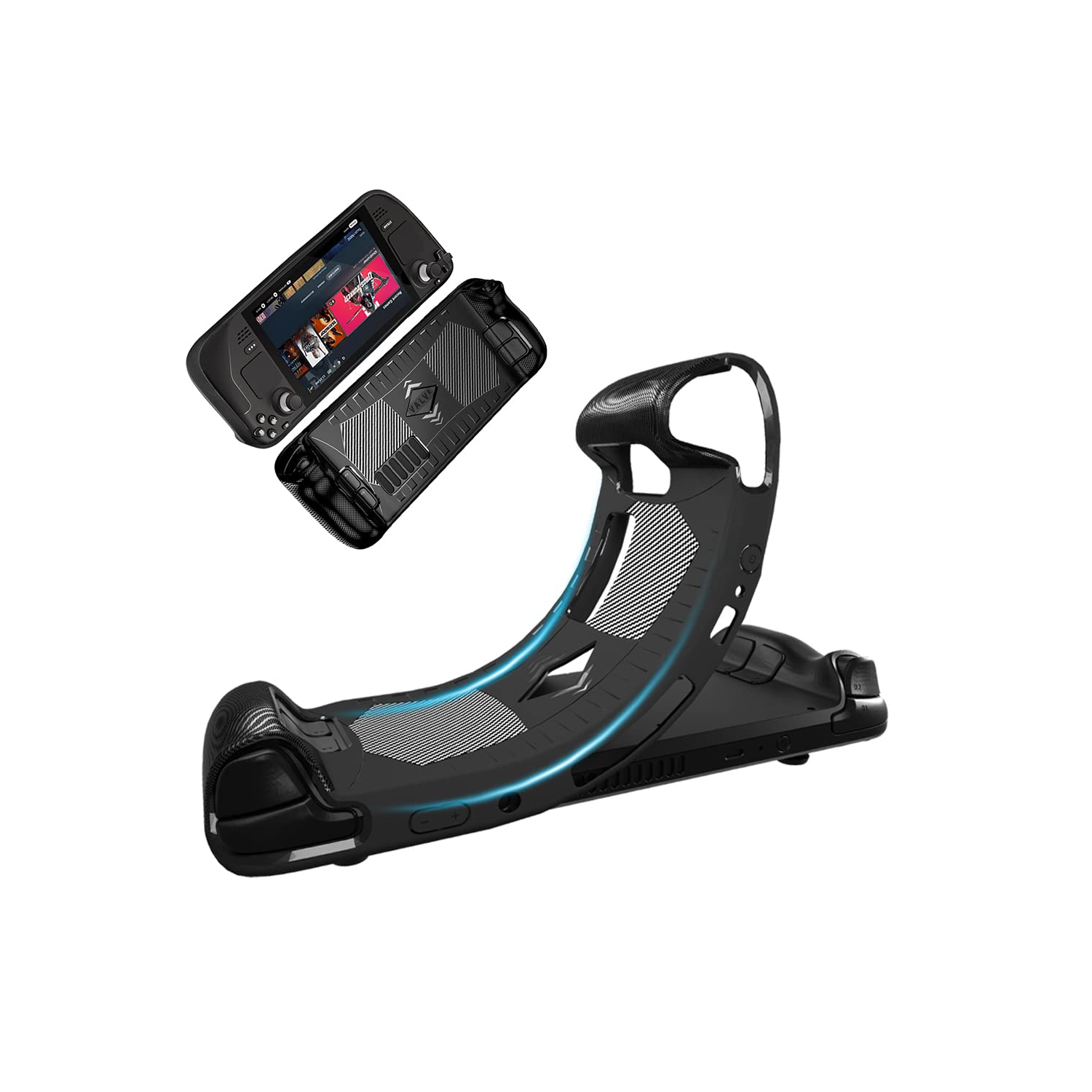 Upgraded New 2022 Protective Case for Steam Deck, TPU Soft Durable Shockproof Non-Slip Anti-Collision Protector for Steam Deck Cover Accessories