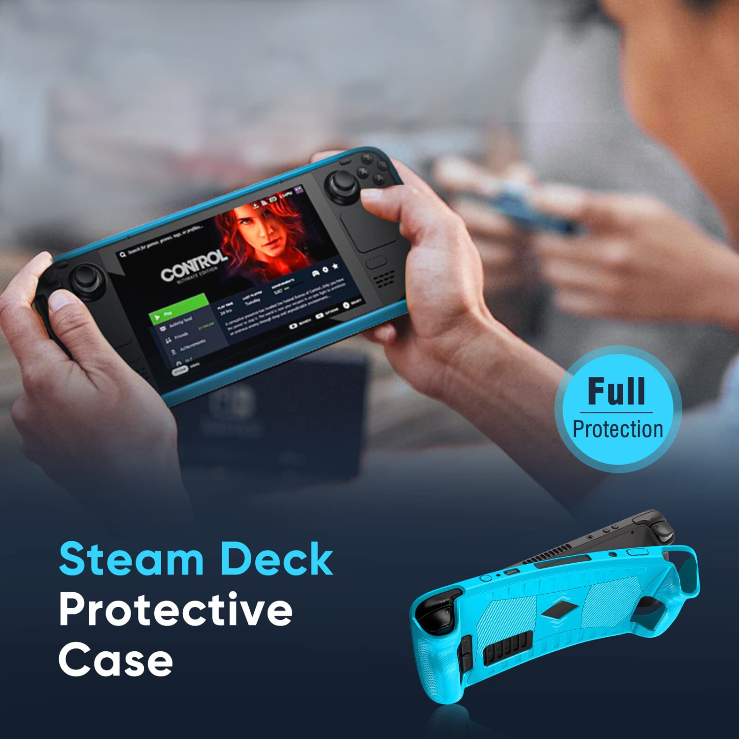 Steam Deck Case Stream Deck Case with Anti-Slip Particles, Compatible with Steam Deck Cover, Anti-Skid Anti-Collision Anti-Scratch Anti-Scratch