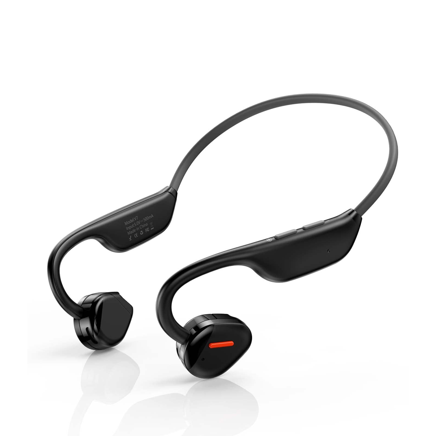 Open Ear Headphones, Wireless Air Conduction Headphones with Mic, Sport Headphones Bluetooth 5.3 IPX6 Waterproof Music Call-answering Lightweight for