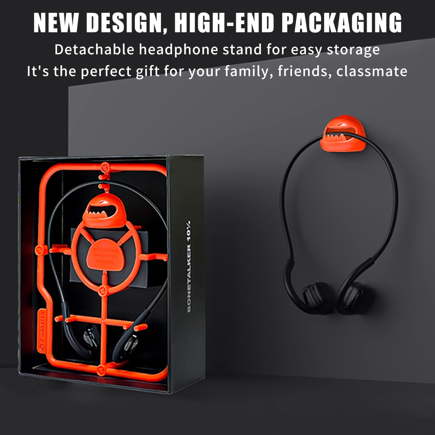 Bone Conduction Headphones Wireless Bluetooth 5.3 Open-Ear Headphones with Mic, Up to 8 Hours Playtime, IPX6 Waterproof Headset Sport Earphones for