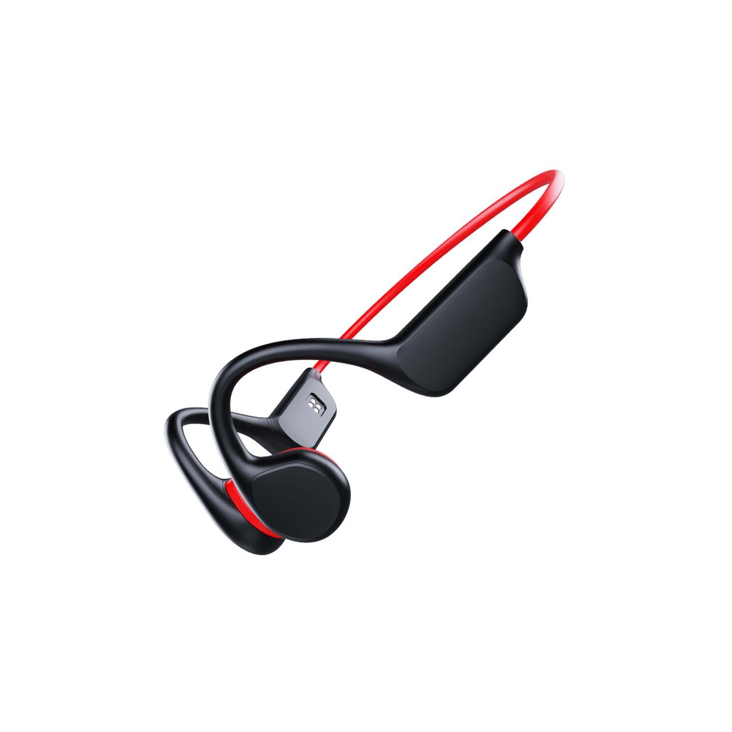 Écouteurs bouton sans fil Bluetooth à conduction osseuse avec micro 32&nbsp;Go Carte SD Carte mémoire intégrée Écouteurs à suppression du bruit pour