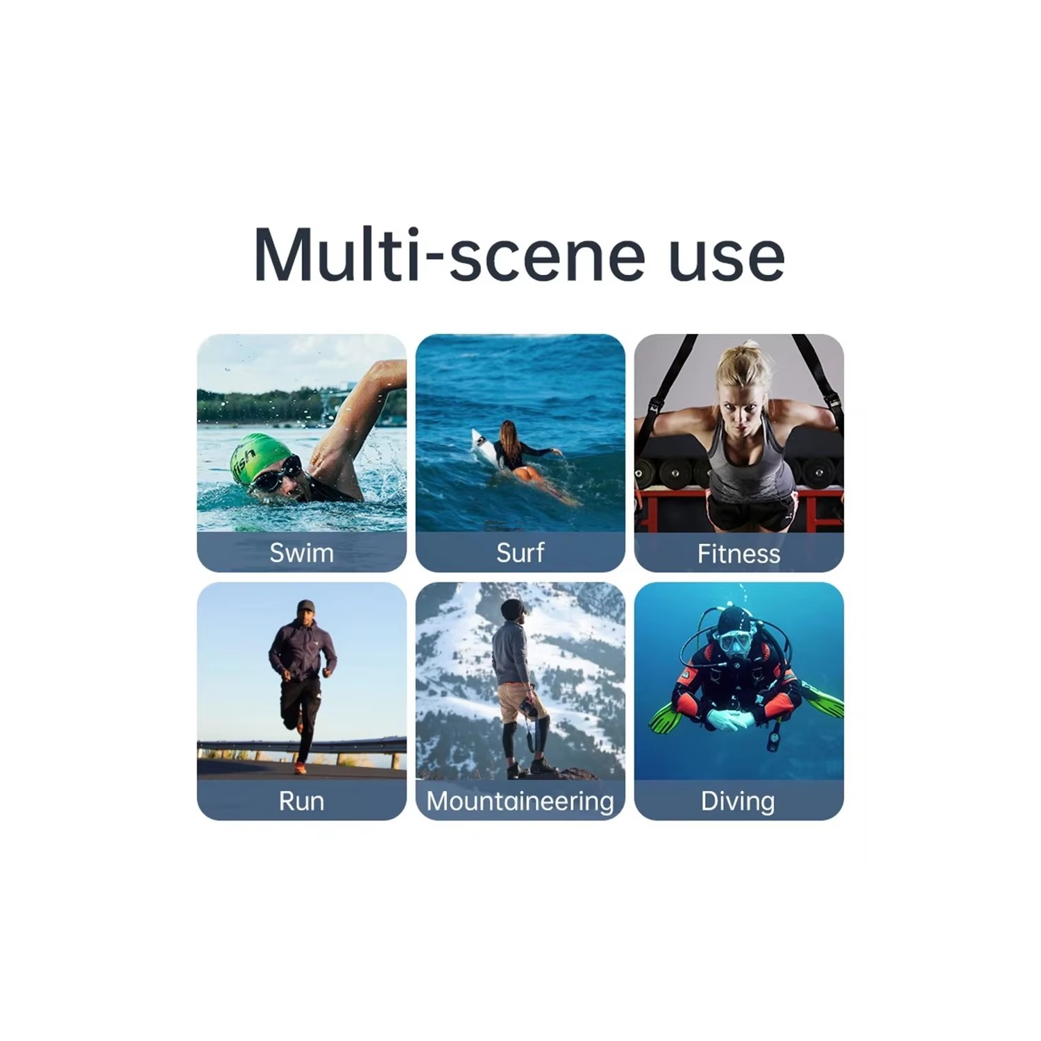 Écouteurs bouton sans fil Bluetooth à conduction osseuse avec micro 32&nbsp;Go Carte SD Carte mémoire intégrée Écouteurs à suppression du bruit pour