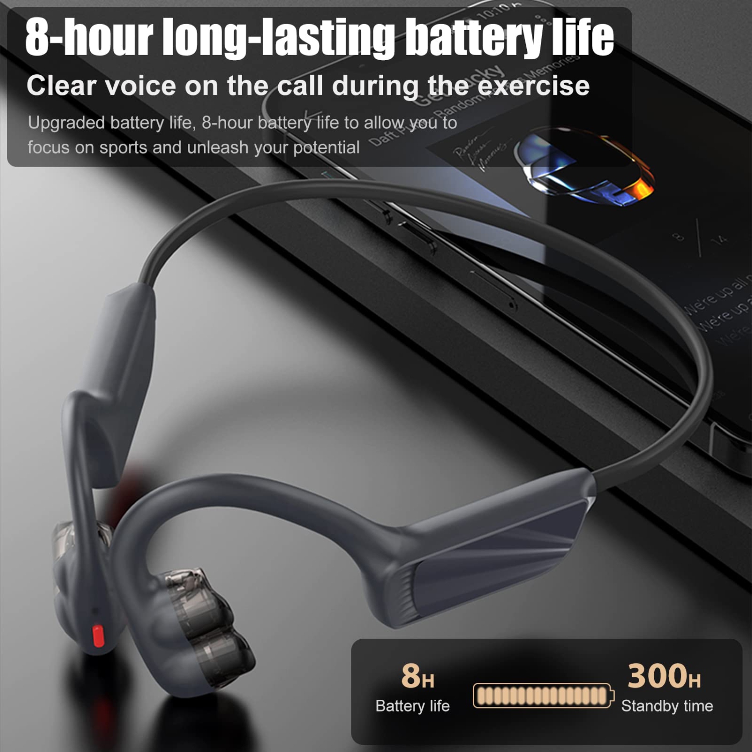 Air Conduction Headphones, Open Ear Wireless Bluetooth 5.3