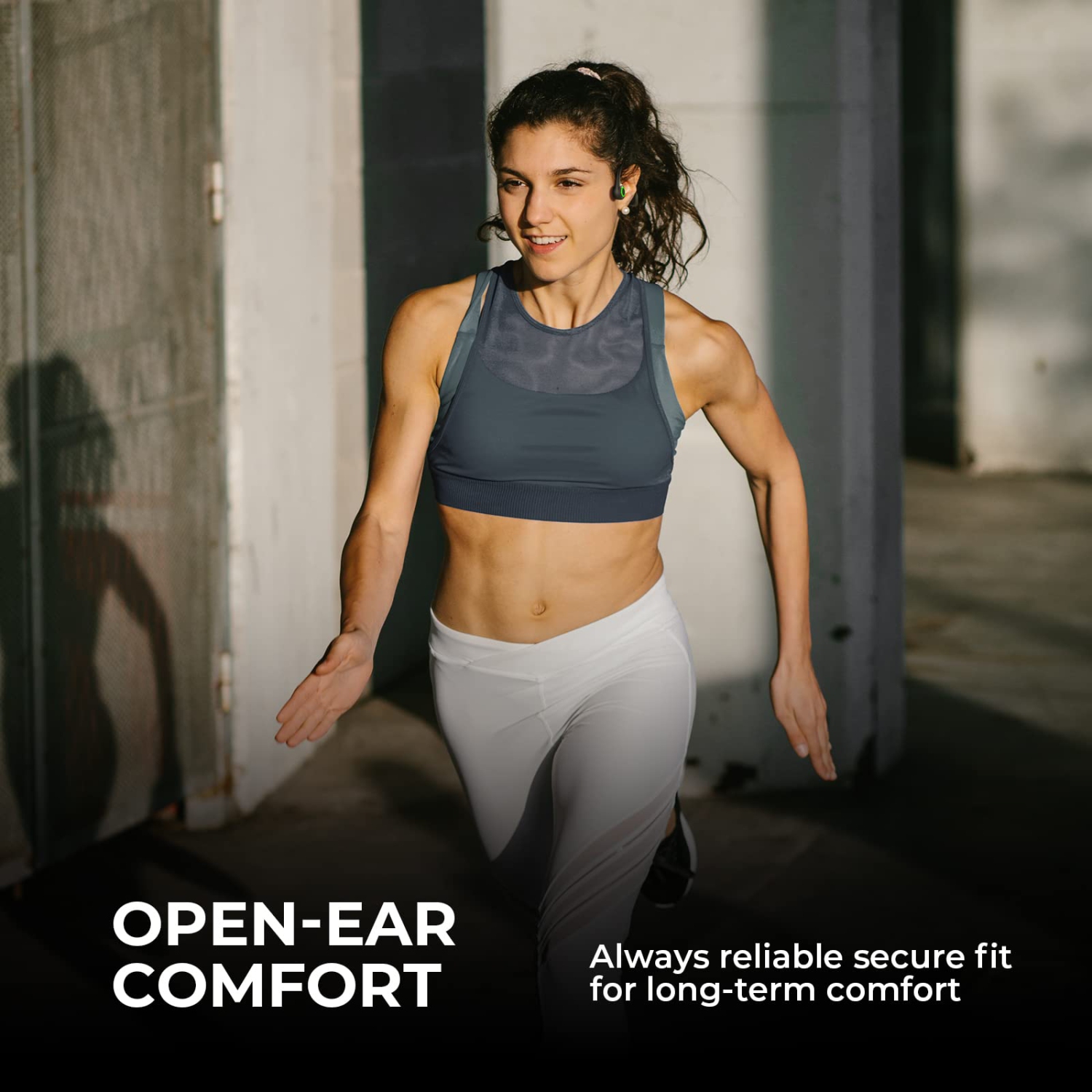 Bone Conduction Headphones, Running Headphones Open Ear Headphones with Cool Smart Breathing Light, IPX7 Waterproof Sweatproof Workout Headphones