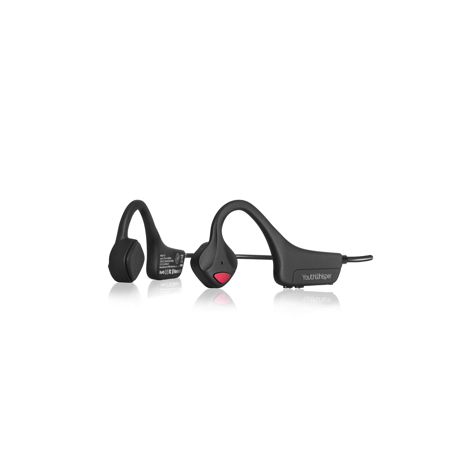 Bone Conduction Headphones Bluetooth, Wireless Open-Ear with Microphones,Titanium Lightweight Sweat Resistant, Answer Phone Call Sports Headset for Running Hiking Driving Bicycling