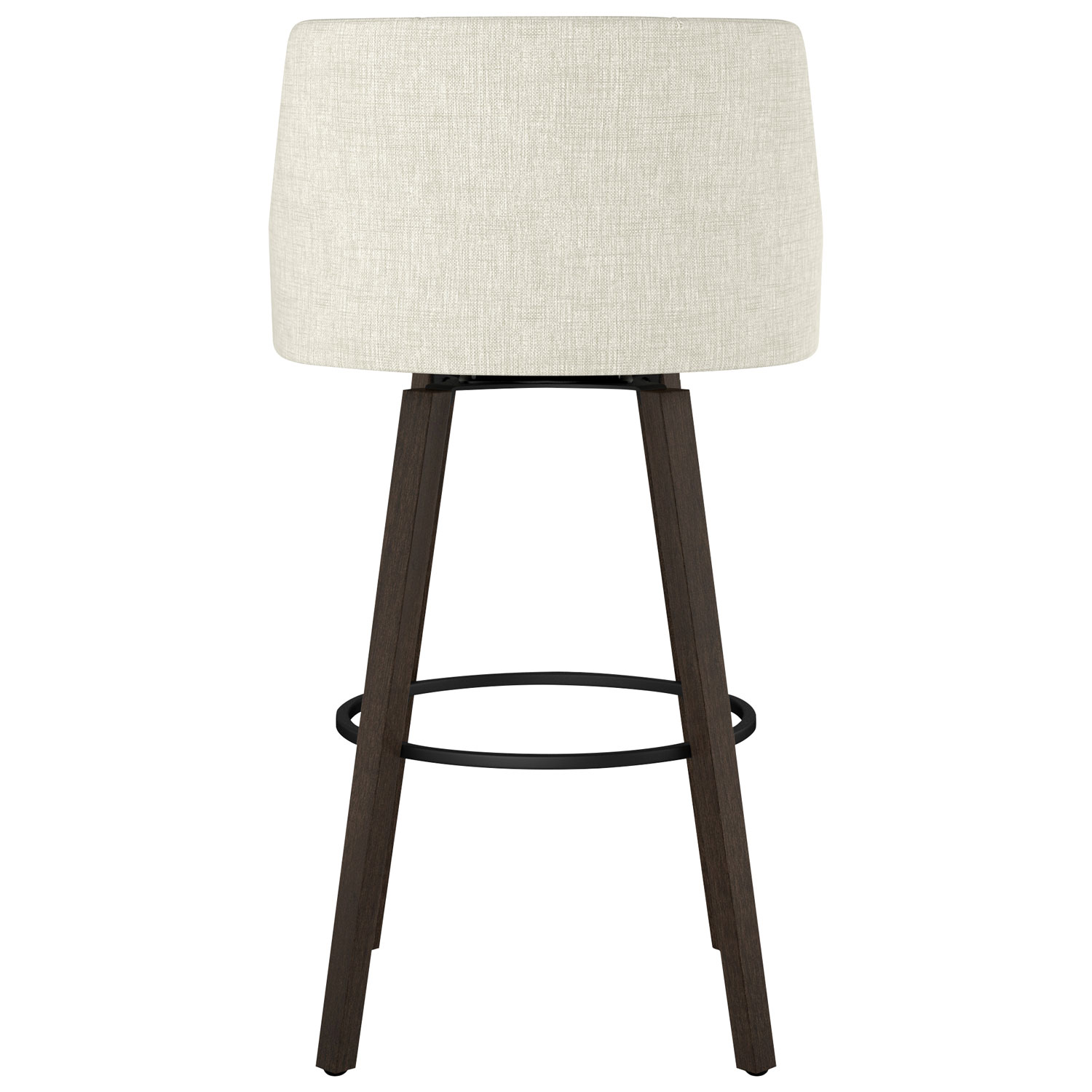 Ramon Traditional Counter Height Barstool - Beige/Dark Grey Brown