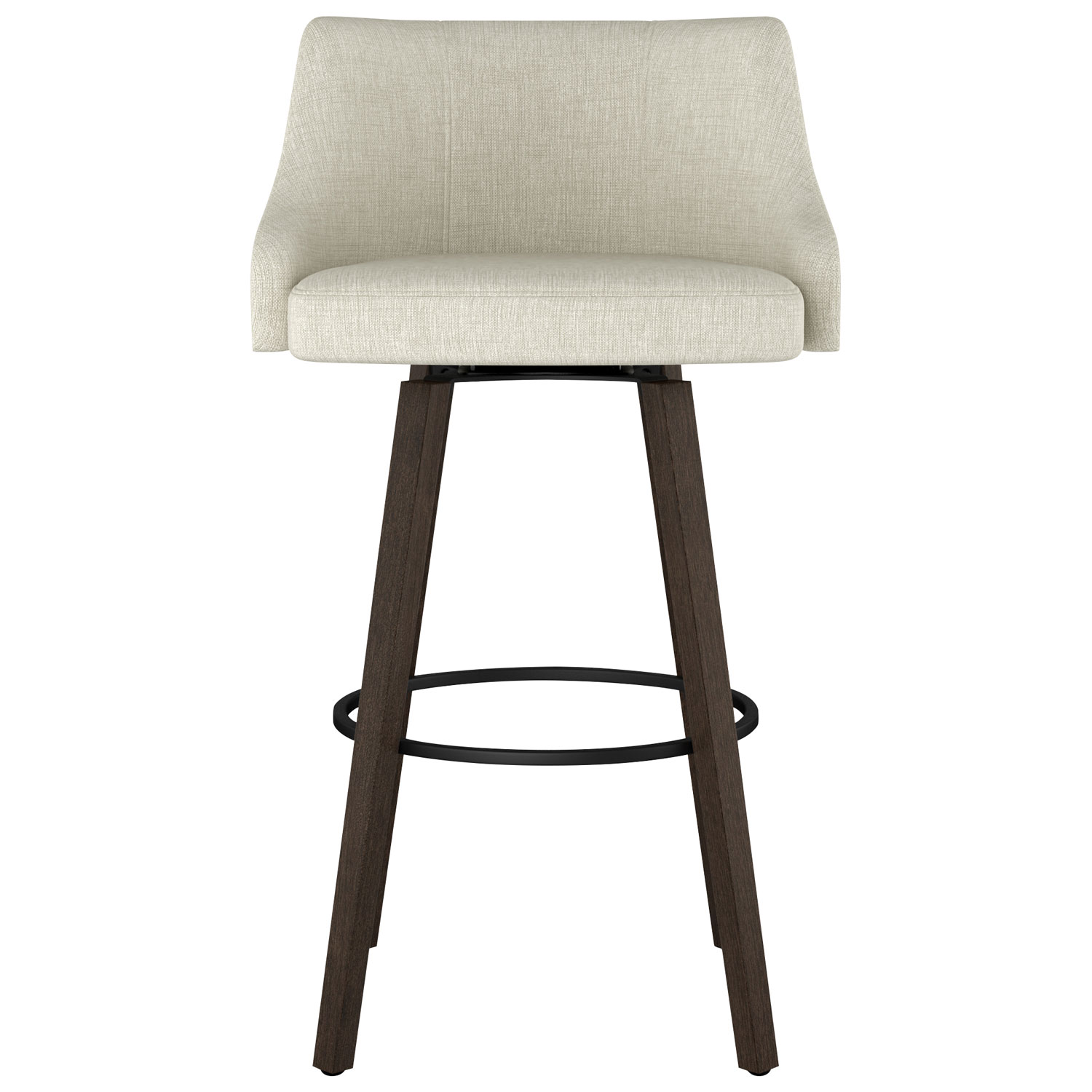 Tabouret de bar traditionnel à hauteur de bar Ramon - Beige/Brun-gris foncé