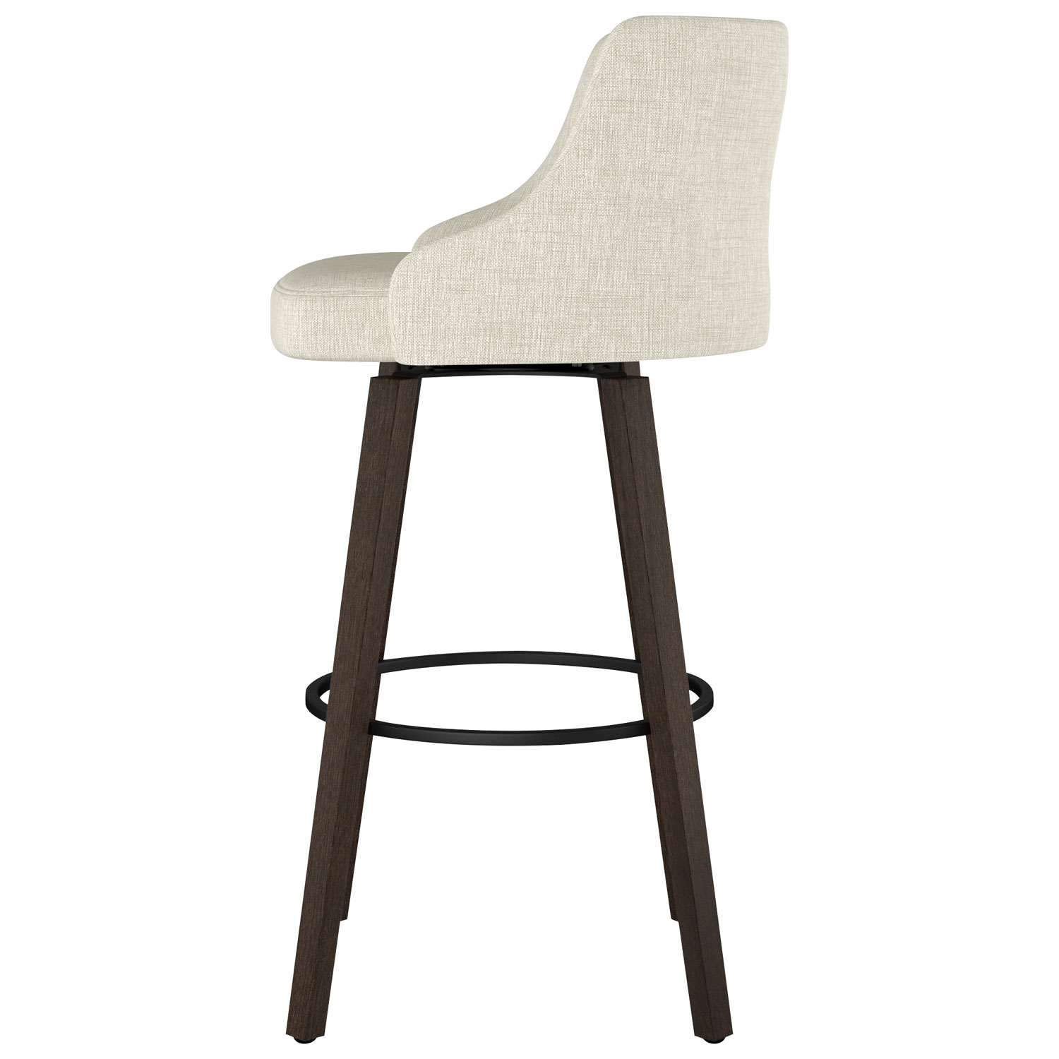Tabouret de bar traditionnel à hauteur de bar Ramon - Beige/Brun-gris foncé