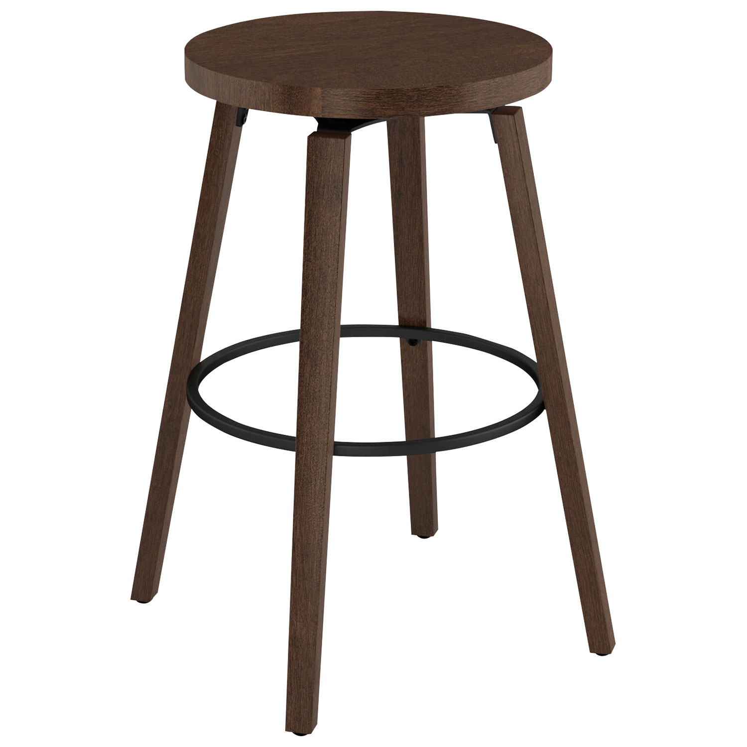 Ravi Rustic Country Counter Height Barstool - Brown