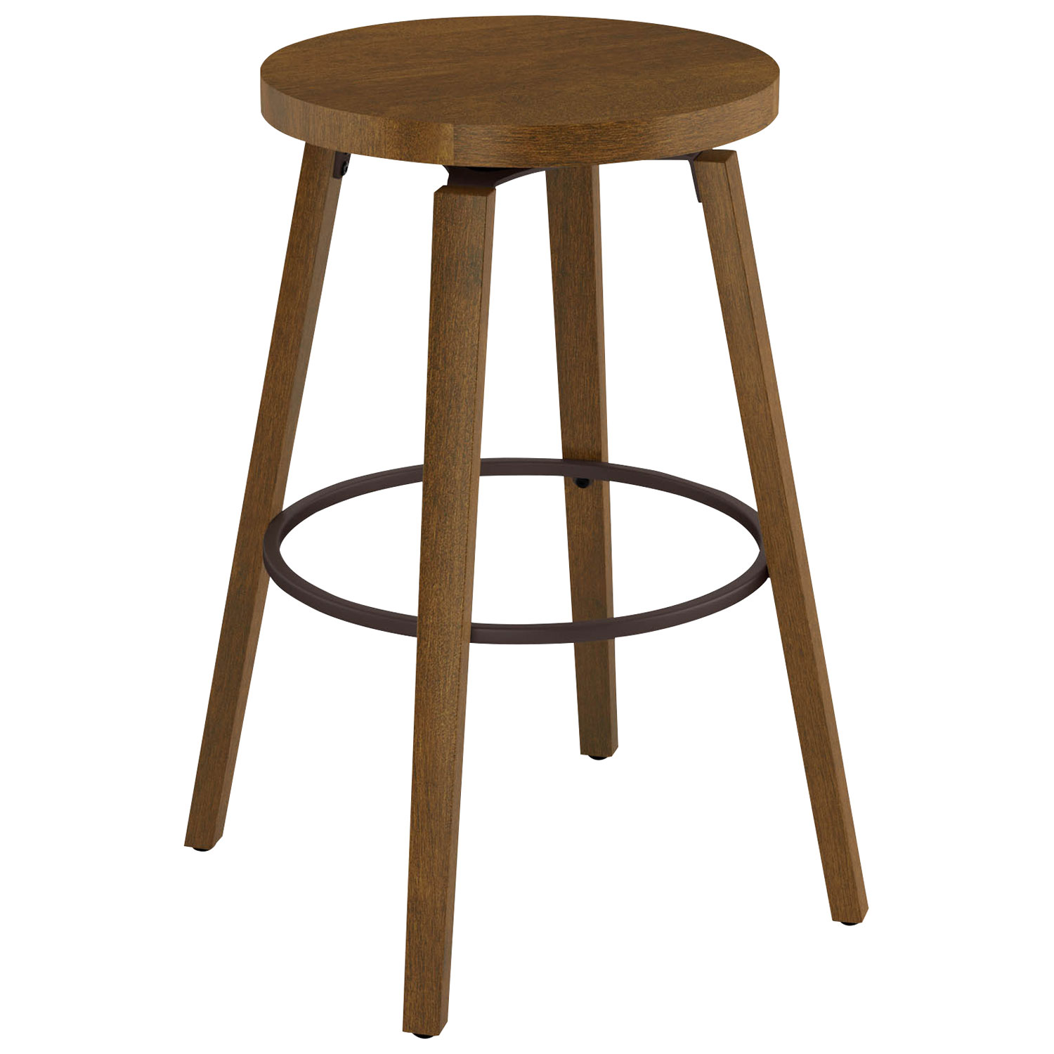 Ravi Rustic Country Counter Height Barstool - Light Brown
