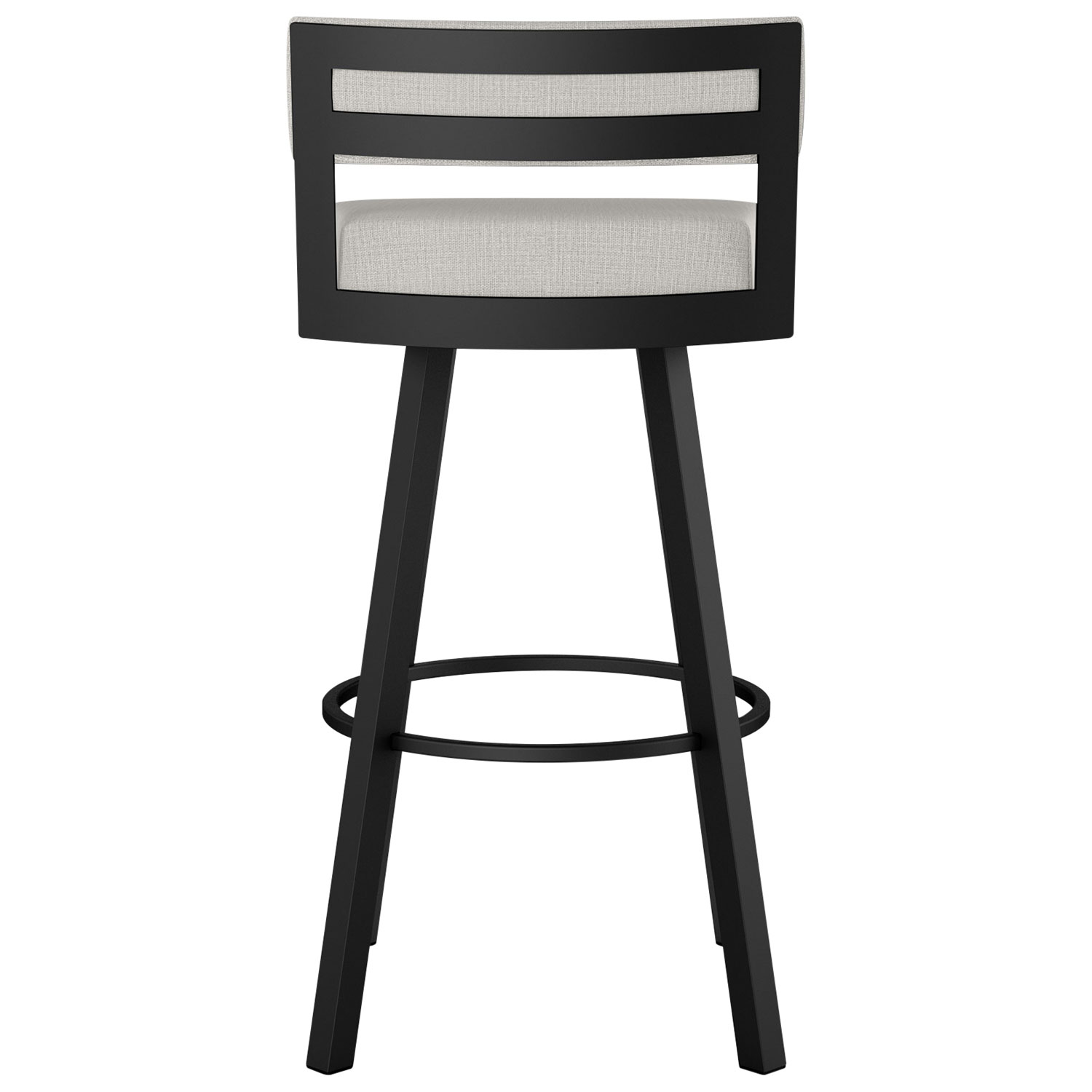 Travis Contemporary Counter Height Barstool - Grey Beige/Black