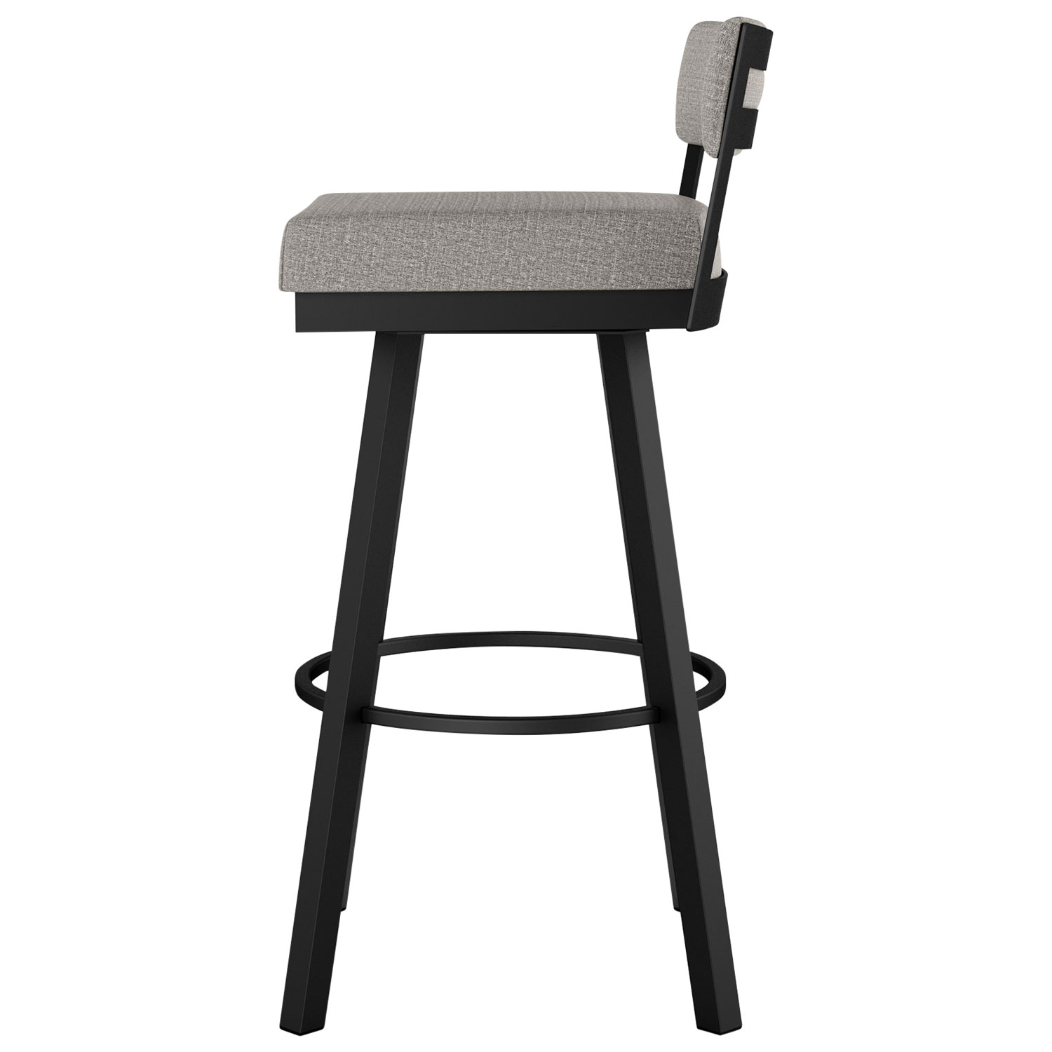 Travis Contemporary Counter Height Barstool - Silver Grey/Black